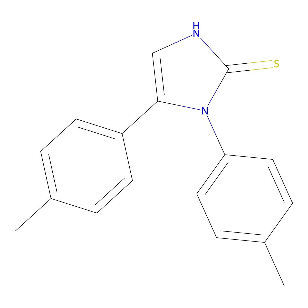 1,5-bis(4-methylphenyl)-1H-imidazole-2-thiol molecular structure, CAS 1105188-73-5