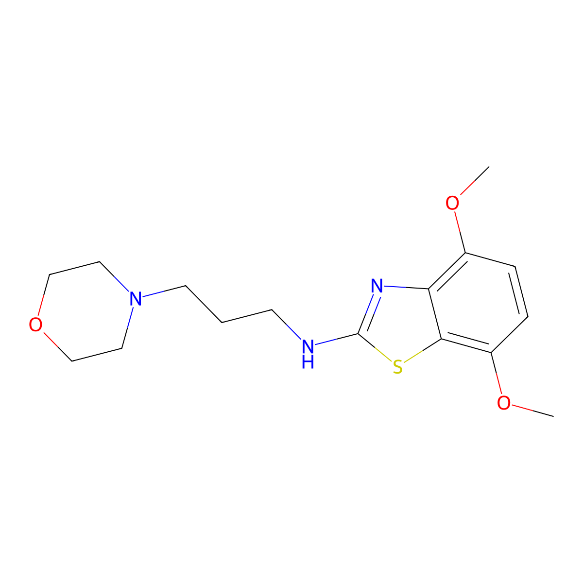 4,7-dimethoxy-N-(3-morpholinopropyl)benzo[d]thiazol-2-amine molecular structure, CAS 1105188-79-1
