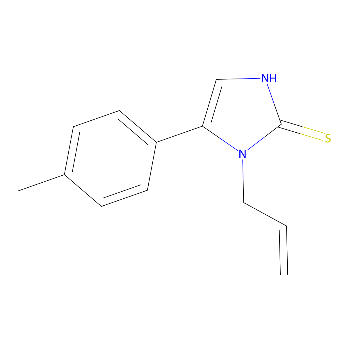 1-allyl-5-(4-methylphenyl)-1H-imidazole-2-thiol molecular structure, CAS 1105189-03-4