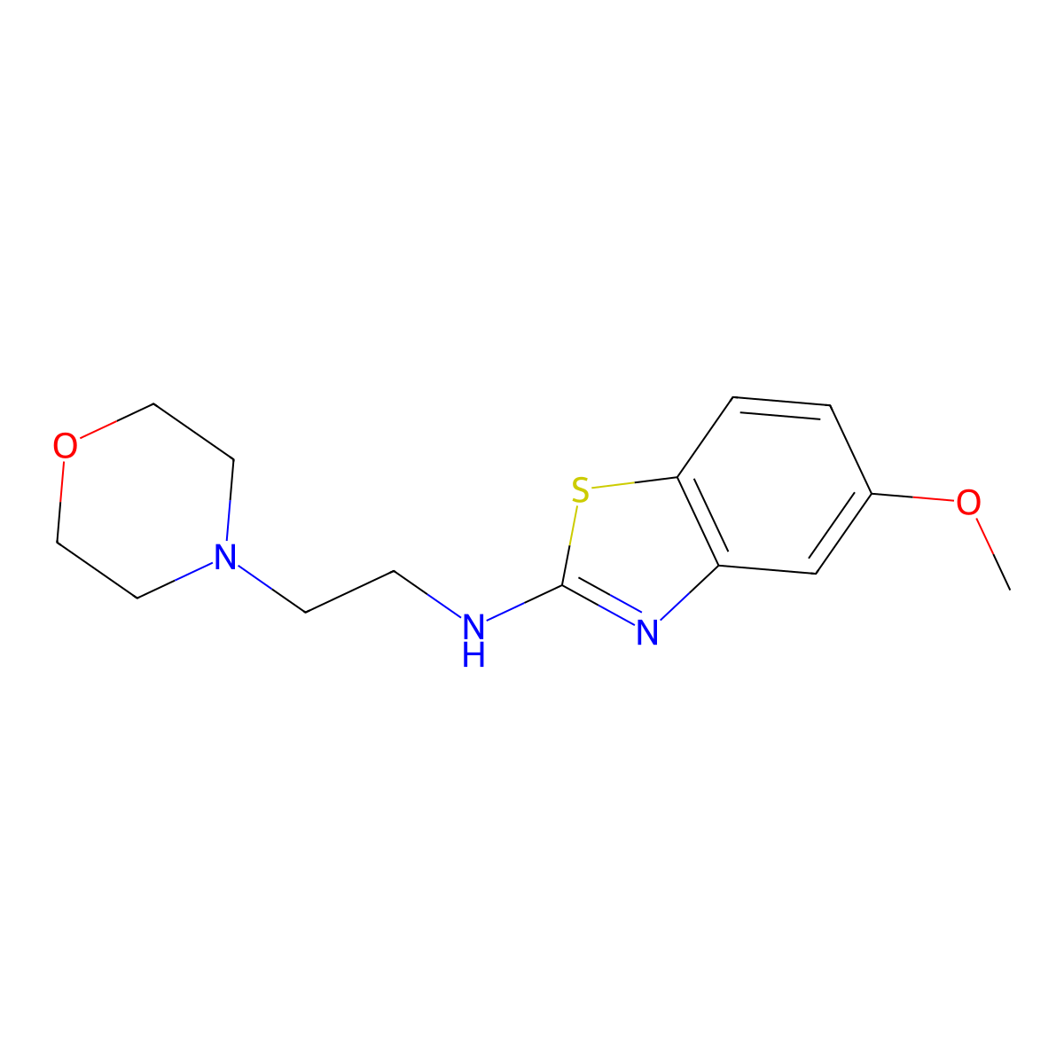 5-methoxy-N-(2-morpholin-4-ylethyl)-1,3-benzothiazol-2-amine molecular structure, CAS 1105189-14-7