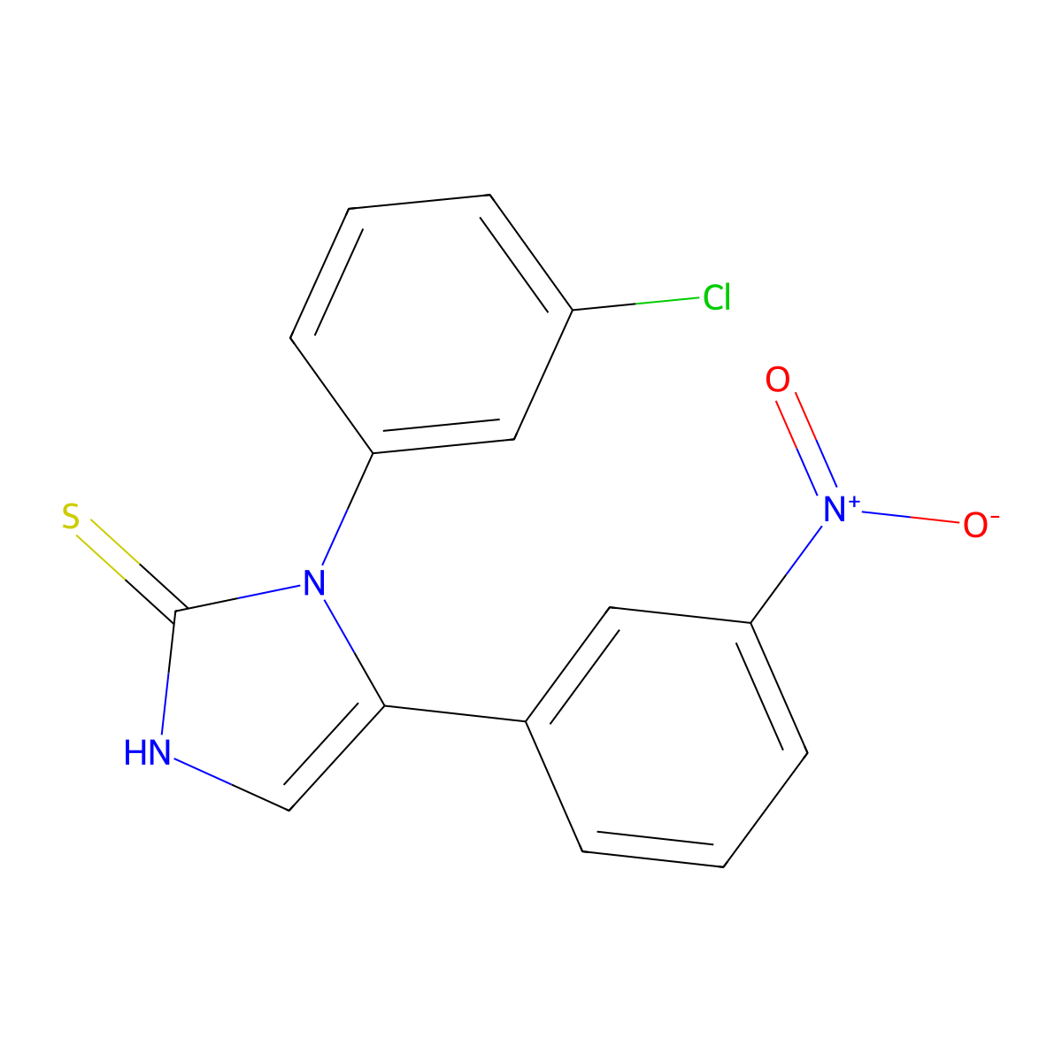 1-(3-Chlorophenyl)-5-(3-nitrophenyl)-1H-imidazole-2-thiol molecular structure, CAS 1105189-18-1