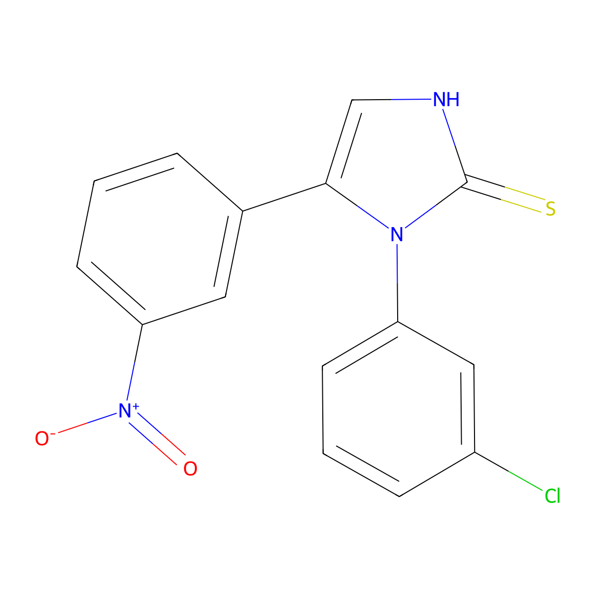 1-(3-Chlorophenyl)-5-(3-nitrophenyl)-1H-imidazole-2-thiol molecular structure, CAS 1105189-18-1