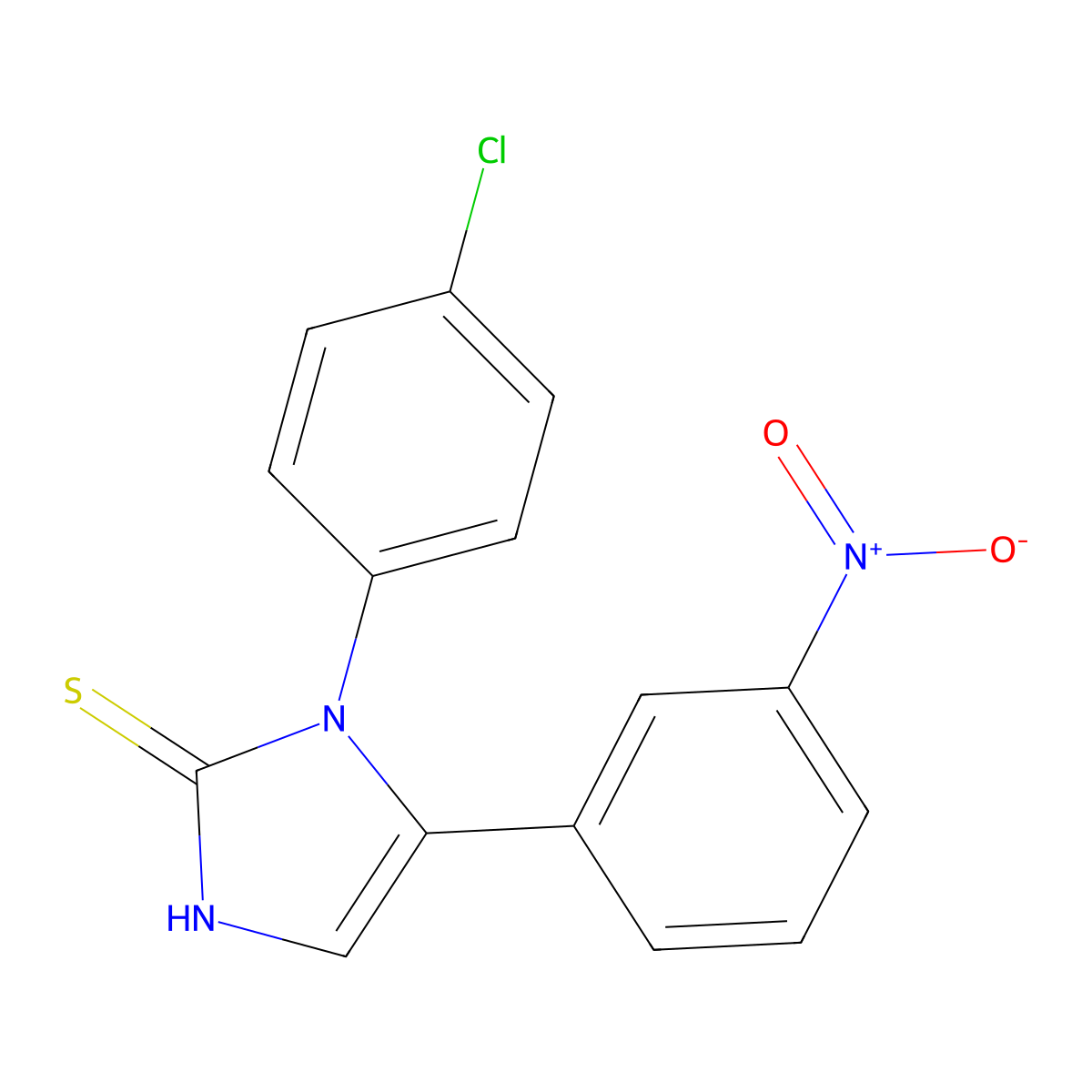 1-(4-Chlorophenyl)-5-(3-nitrophenyl)-1H-imidazole-2-thiol molecular structure, CAS 1105189-21-6