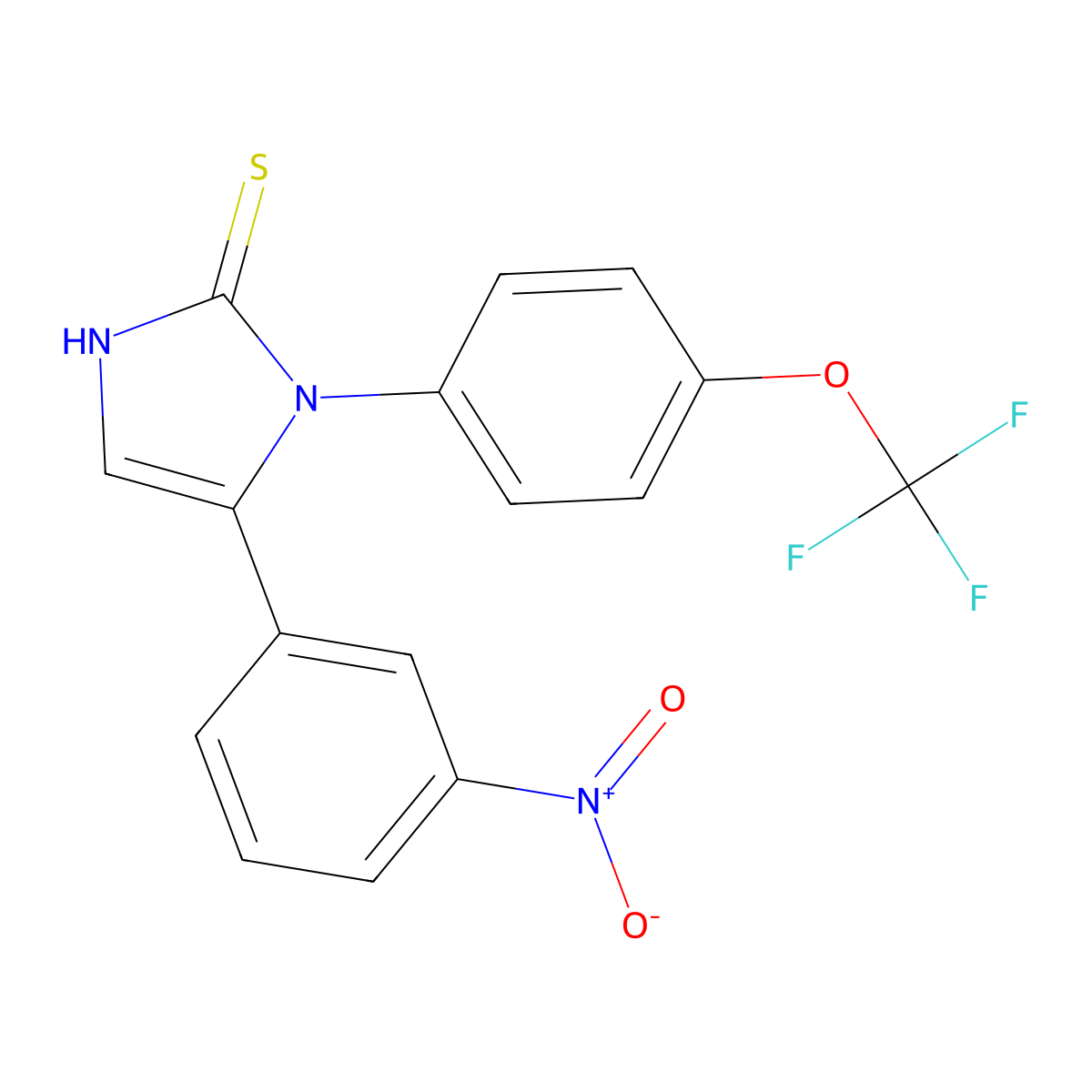 5-(3-nitrophenyl)-1-[4-(trifluoromethoxy)phenyl]-1H-imidazole-2-thiol molecular structure, CAS 1105189-27-2