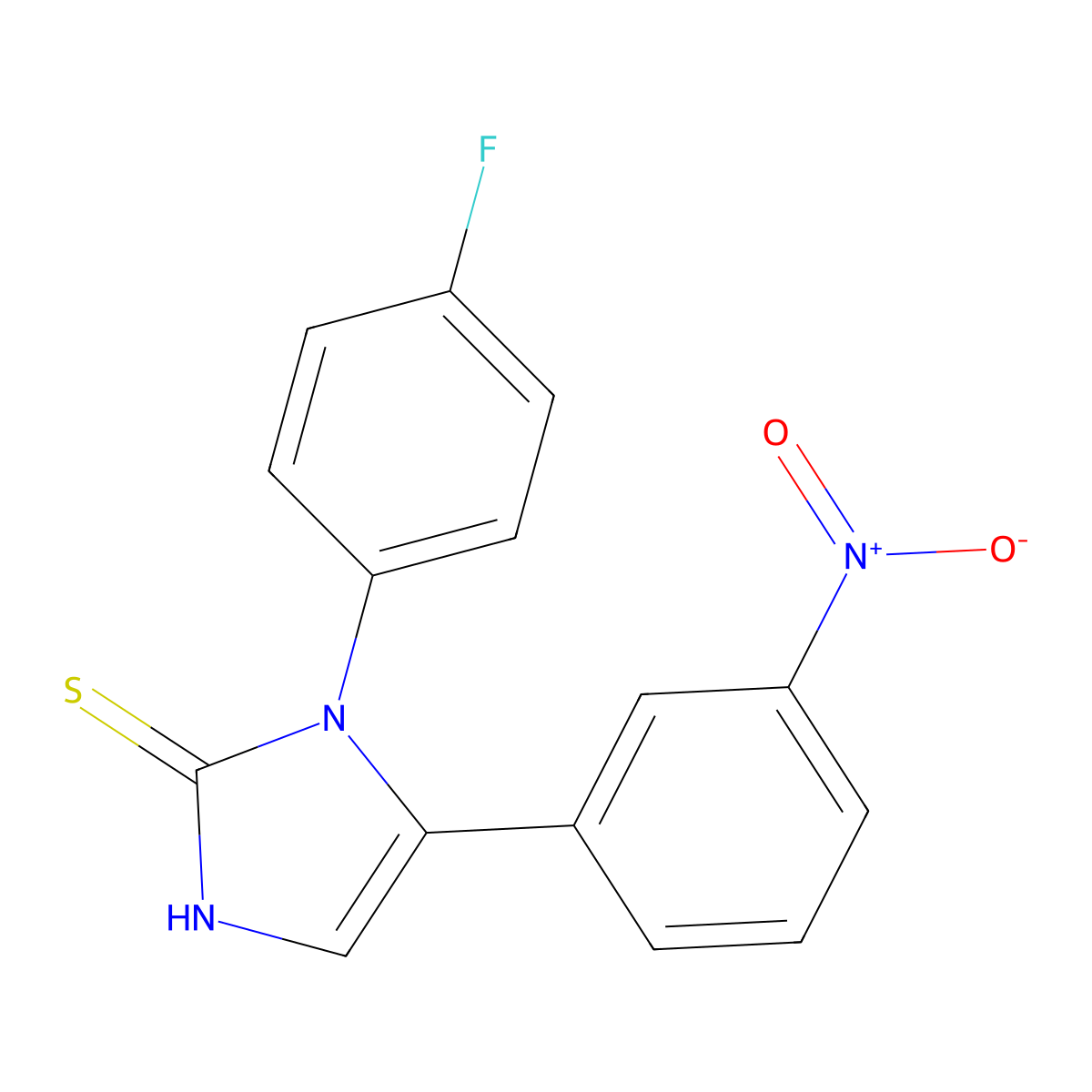 1-(4-fluorophenyl)-5-(3-nitrophenyl)-1H-imidazole-2-thiol molecular structure, CAS 1105189-37-4