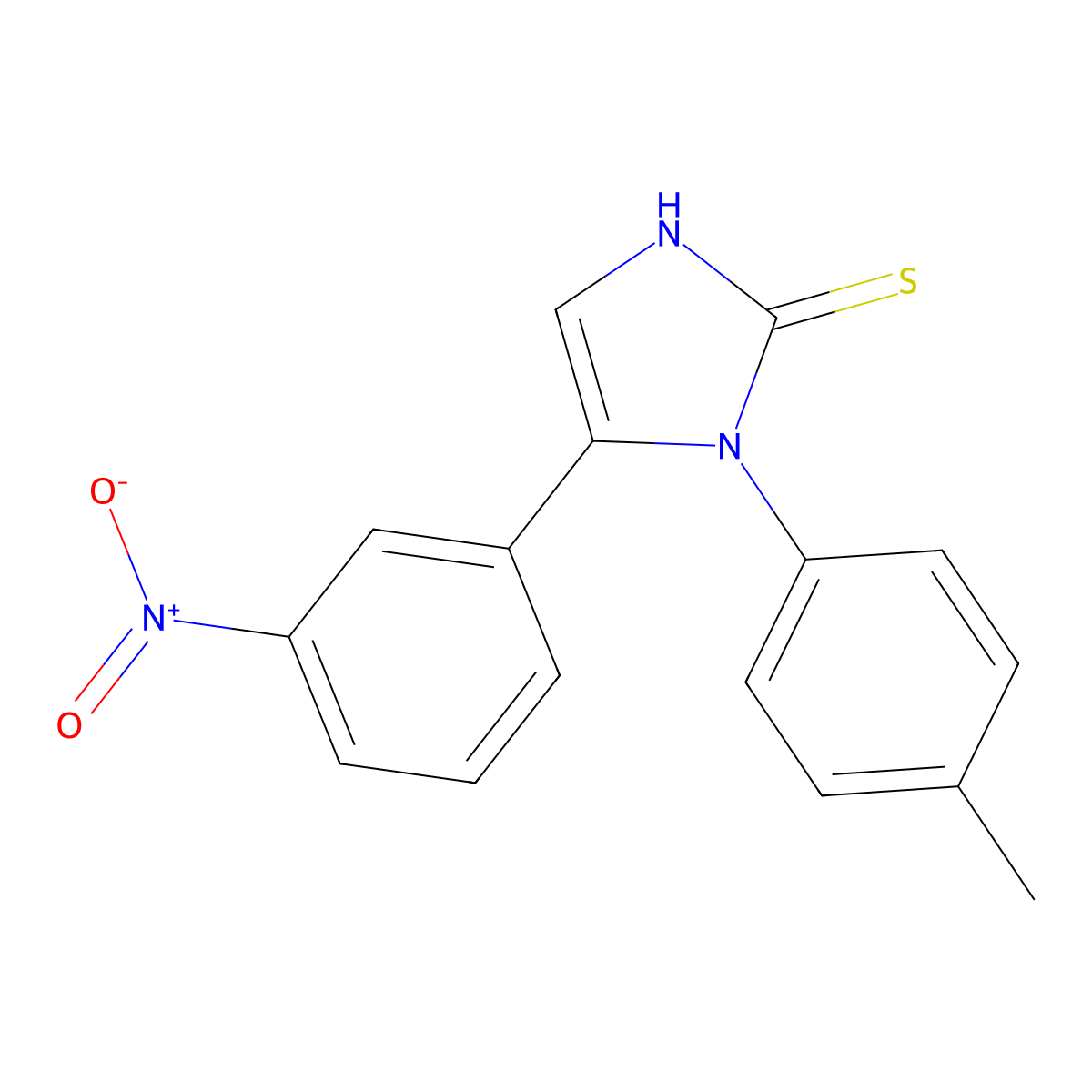 1-(4-Methylphenyl)-5-(3-nitrophenyl)-1H-imidazole-2-thiol molecular structure, CAS 1105189-41-0