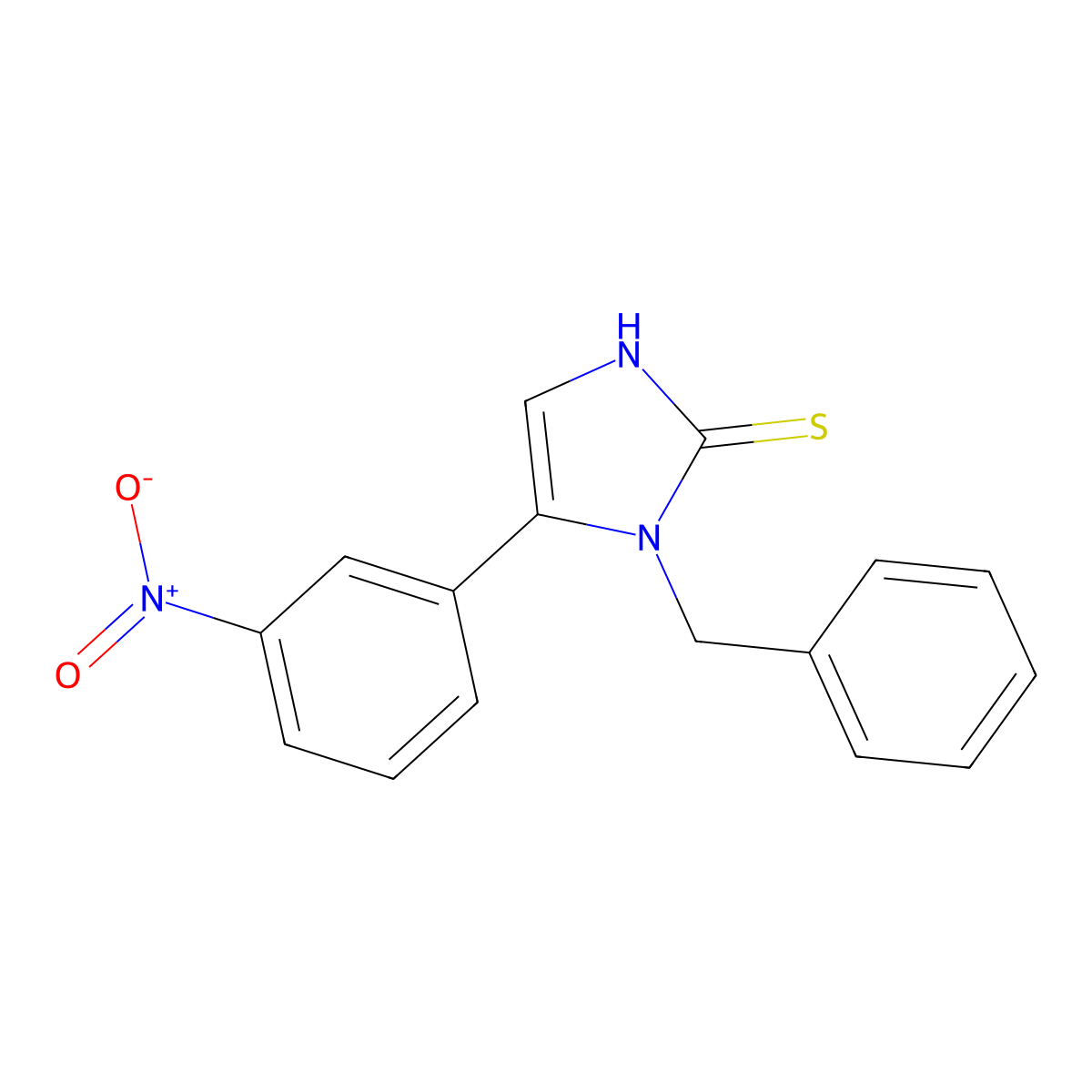 1-benzyl-5-(3-nitrophenyl)-1H-imidazole-2-thiol molecular structure, CAS 1105189-49-8