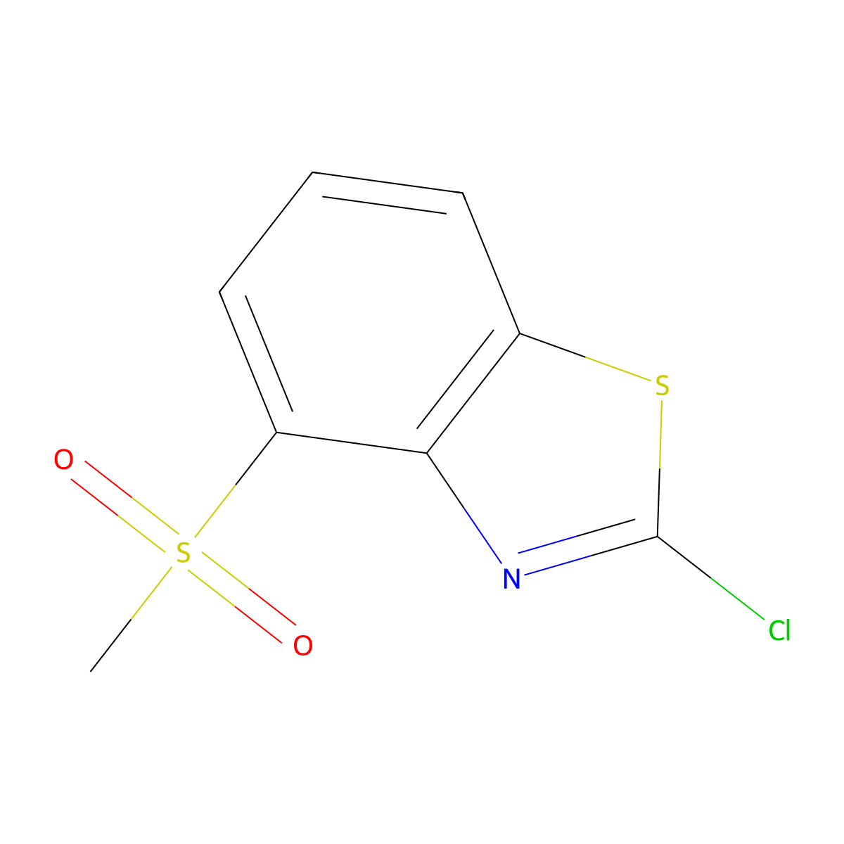 2-Chloro-4-(methylsulfonyl)-1,3-benzothiazole molecular structure, CAS 1105189-51-2