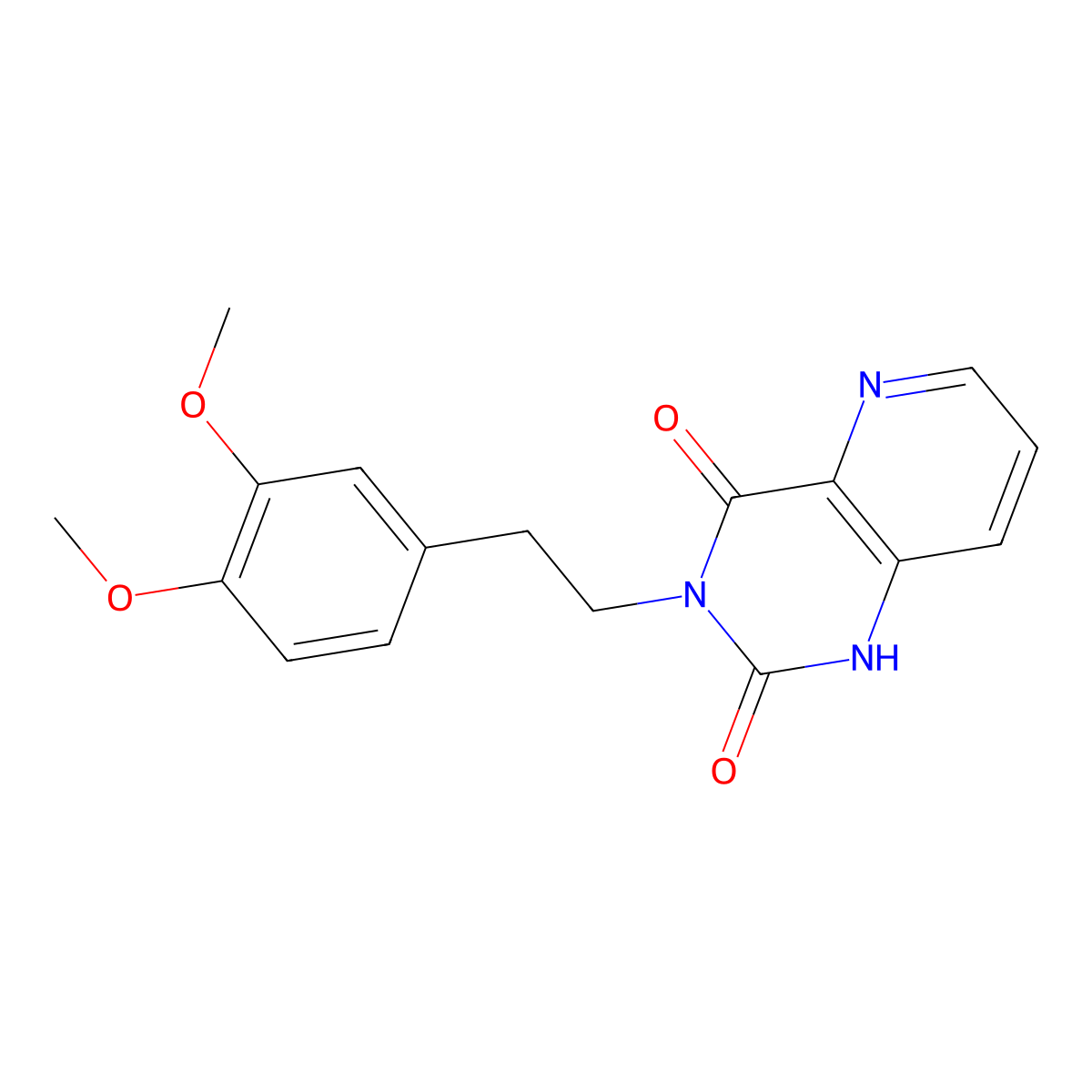 3-(3,4-dimethoxyphenethyl)pyrido[3,2-d]pyrimidine-2,4(1H,3H)-dione molecular structure, CAS 1105189-60-3