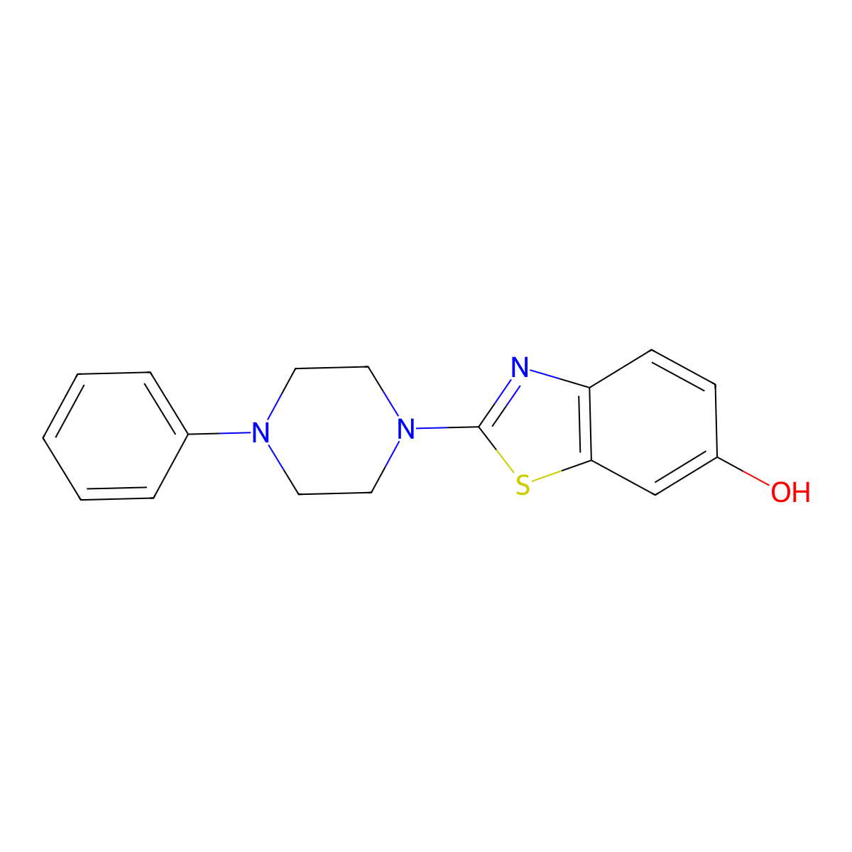 2-(4-Phenylpiperazin-1-yl)benzo[d]thiazol-6-ol molecular structure, CAS 1105189-63-6
