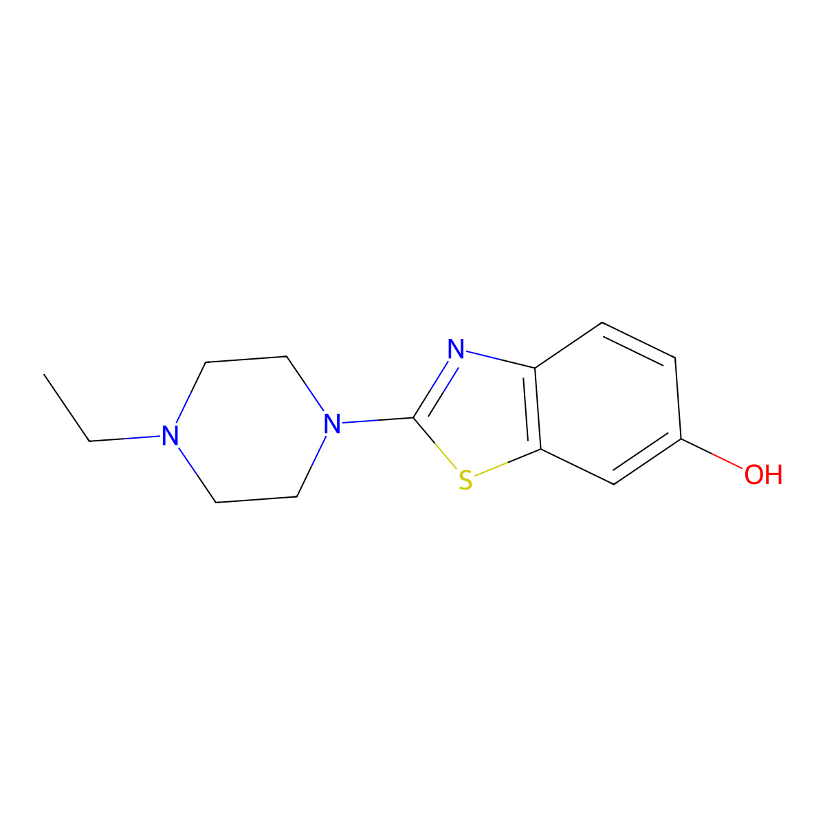 2-(4-Ethylpiperazin-1-yl)-1,3-benzothiazol-6-ol molecular structure, CAS 1105189-67-0