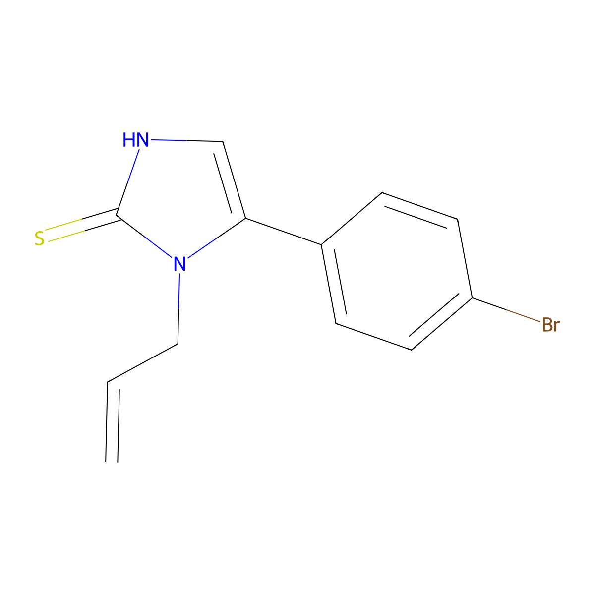 1-allyl-5-(4-bromophenyl)-1H-imidazole-2-thiol molecular structure, CAS 1105189-77-2