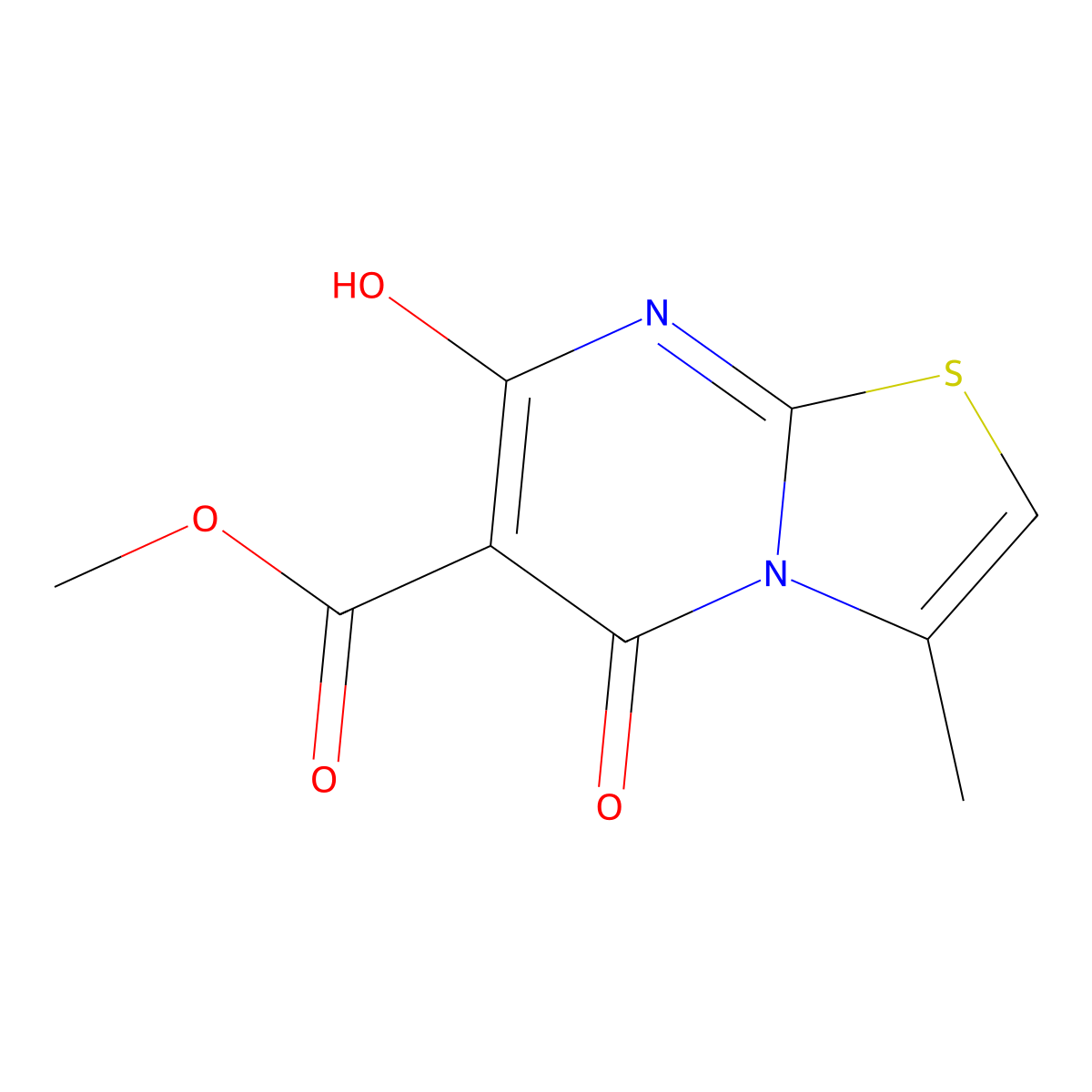 methyl 7-hydroxy-3-methyl-5-oxo-5H-[1,3]thiazolo[3,2-a]pyrimidine-6-carboxylate molecular structure, CAS 1105189-80-7
