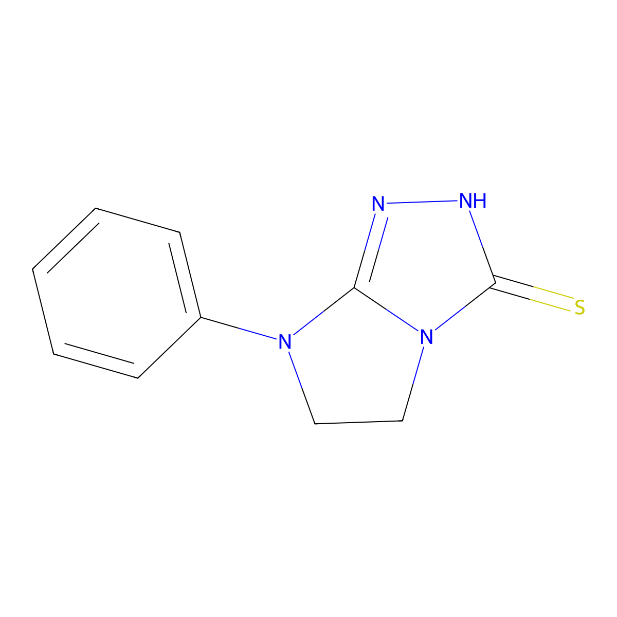 7-phenyl-6,7-dihydro-5H-imidazo[2,1-c][1,2,4]triazole-3-thiol molecular structure, CAS 1105189-88-5