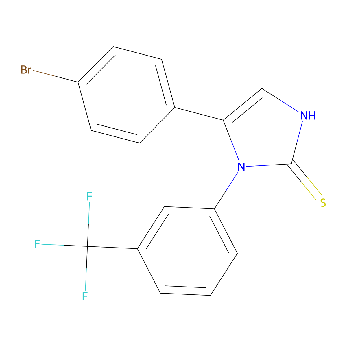 5-(4-bromophenyl)-1-[3-(trifluoromethyl)phenyl]-1H-imidazole-2-thiol molecular structure, CAS 1105189-91-0