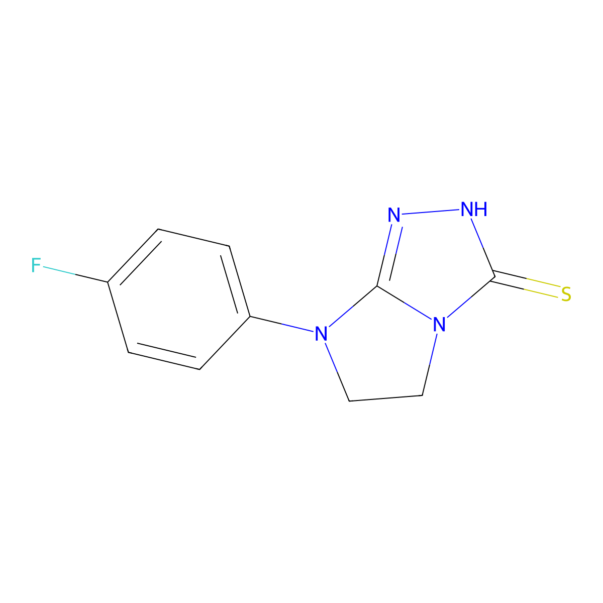 7-(4-fluorophenyl)-6,7-dihydro-5H-imidazo[2,1-c][1,2,4]triazole-3-thiol molecular structure, CAS 1105189-98-7