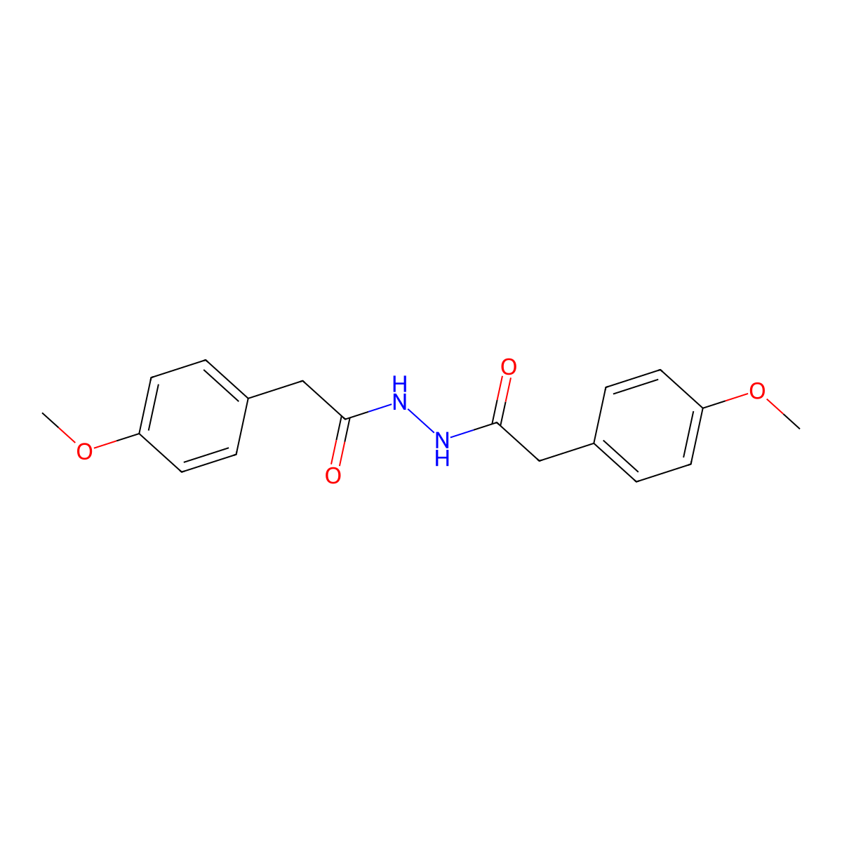 2-(4-methoxyphenyl)-N'-[(4-methoxyphenyl)acetyl]acetohydrazide molecular structure, CAS 110519-53-4