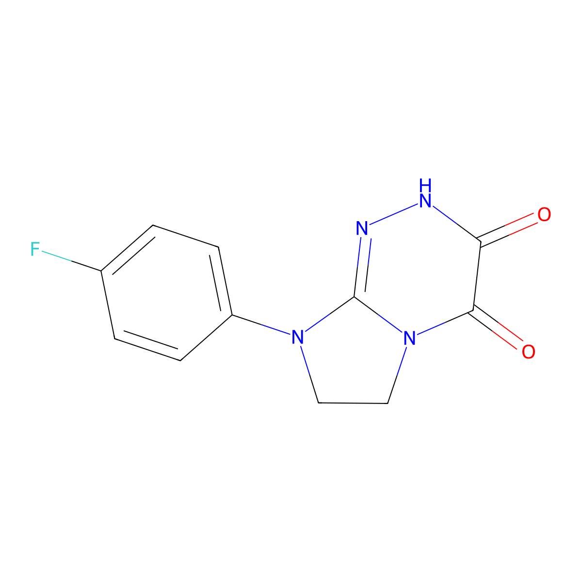 8-(4-Fluorophenyl)-2,6,7,8-tetrahydroimidazo[2,1-c][1,2,4]triazine-3,4-dione molecular structure, CAS 1105190-03-1