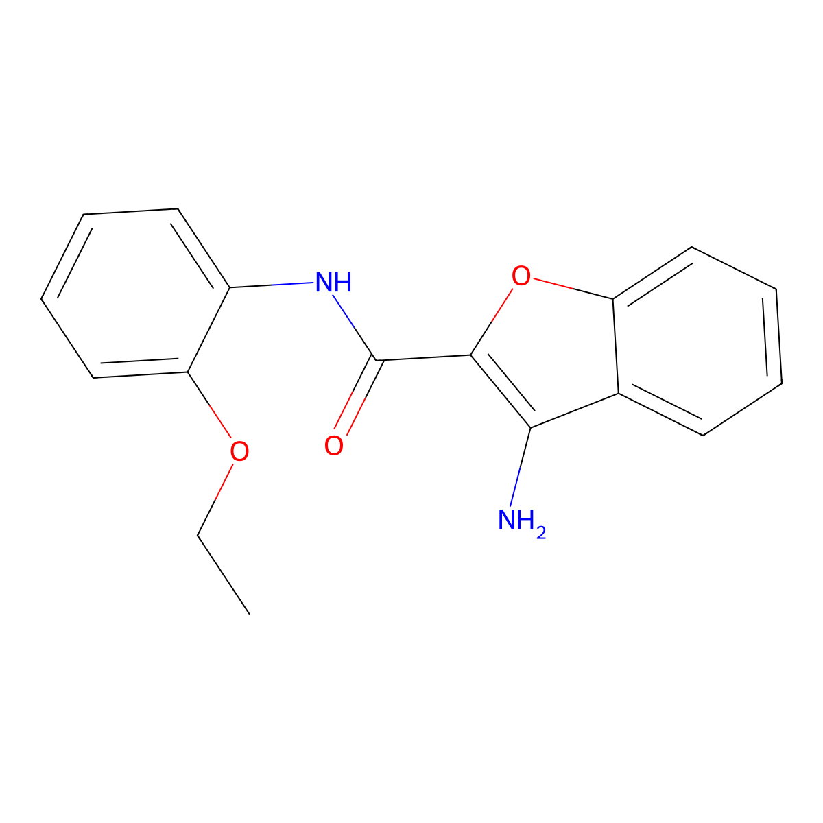 3-amino-N-(2-ethoxyphenyl)-1-benzofuran-2-carboxamide molecular structure, CAS 1105190-05-3