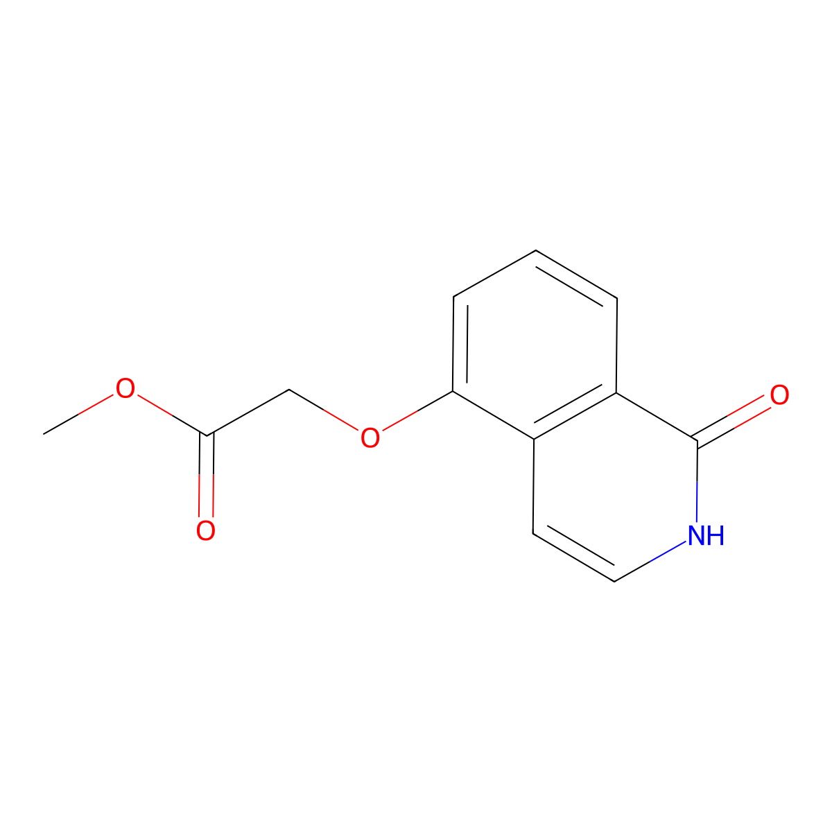 Methyl [(1-oxo-1,2-dihydroisoquinolin-5-yl)oxy]acetate molecular structure, CAS 1105190-09-7