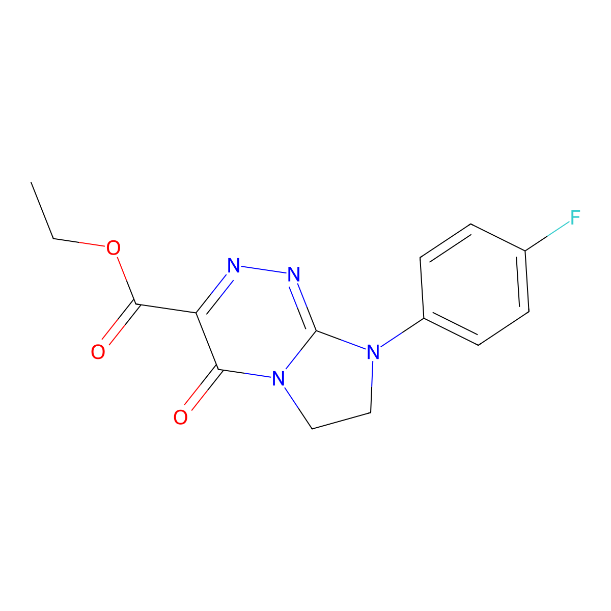 Ethyl 8-(4-fluorophenyl)-4-oxo-4,6,7,8-tetrahydroimidazo[2,1-c][1,2,4]triazine-3-carboxylate molecular structure, CAS 1105190-13-3