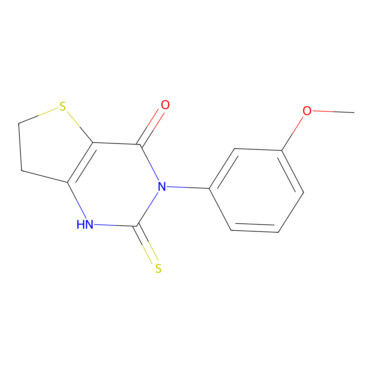 2-mercapto-3-(3-methoxyphenyl)-6,7-dihydrothieno[3,2-d]pyrimidin-4(3H)-one molecular structure, CAS 1105190-23-5