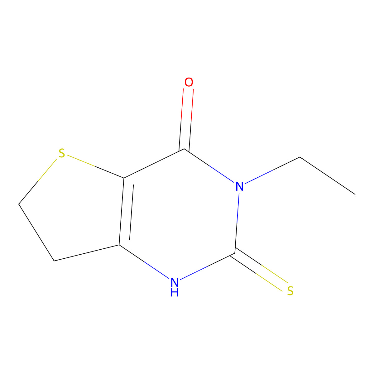 3-ethyl-2-mercapto-6,7-dihydrothieno[3,2-d]pyrimidin-4(3H)-one molecular structure, CAS 1105190-30-4