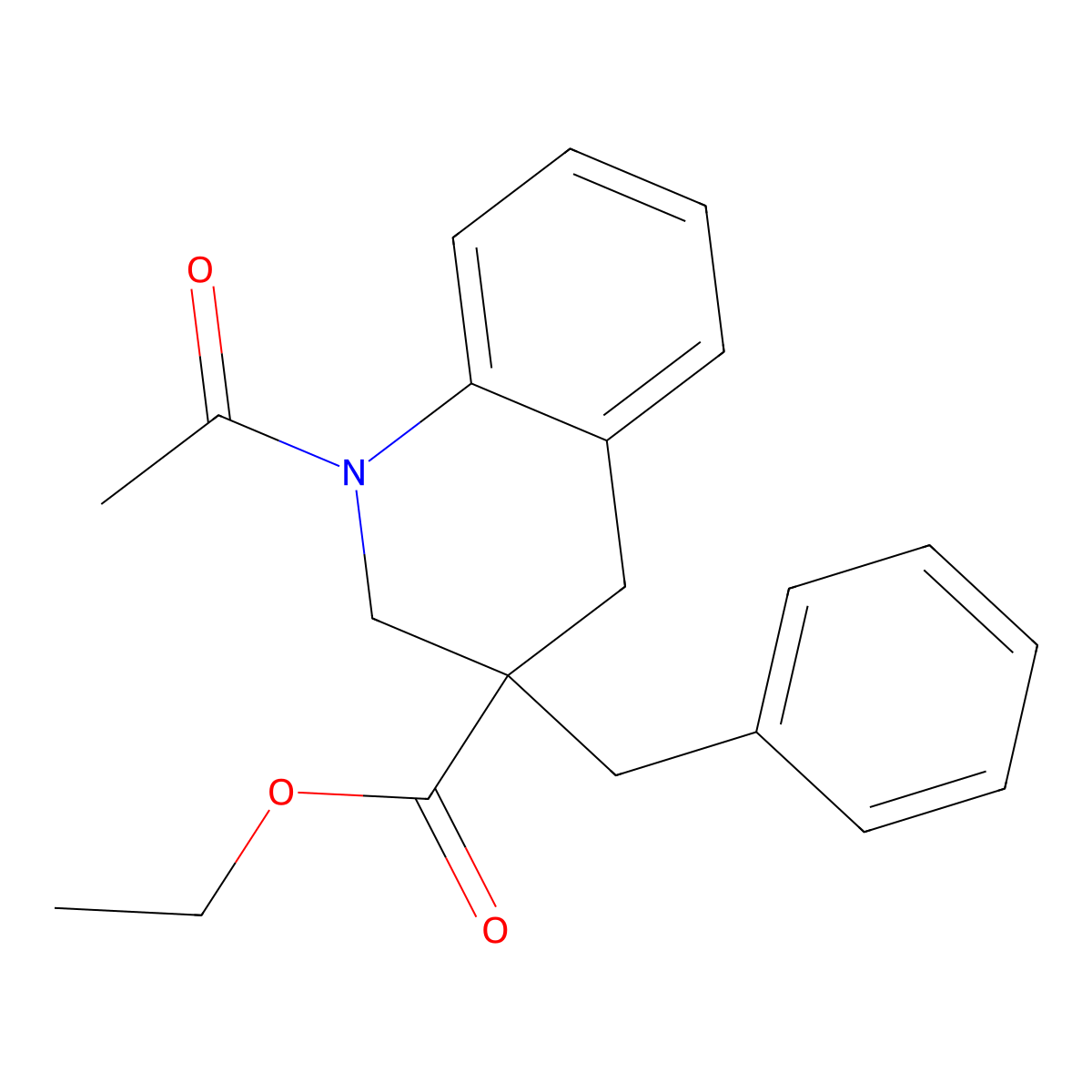 Ethyl 1-acetyl-3-benzyl-2,4-dihydroquinoline-3-carboxylate molecular structure, CAS 1105190-46-2