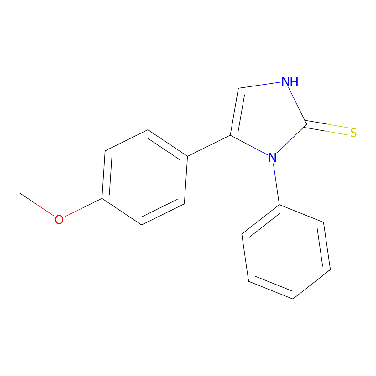 5-(4-methoxyphenyl)-1-phenyl-1,3-dihydro-2H-imidazole-2-thione molecular structure, CAS 1105190-49-5