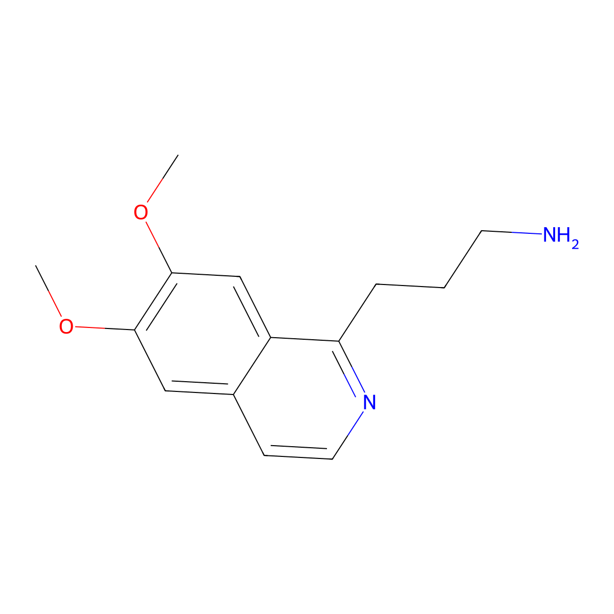 3-(6,7-Dimethoxyisoquinolin-1-yl)propan-1-amine molecular structure, CAS 1105190-56-4