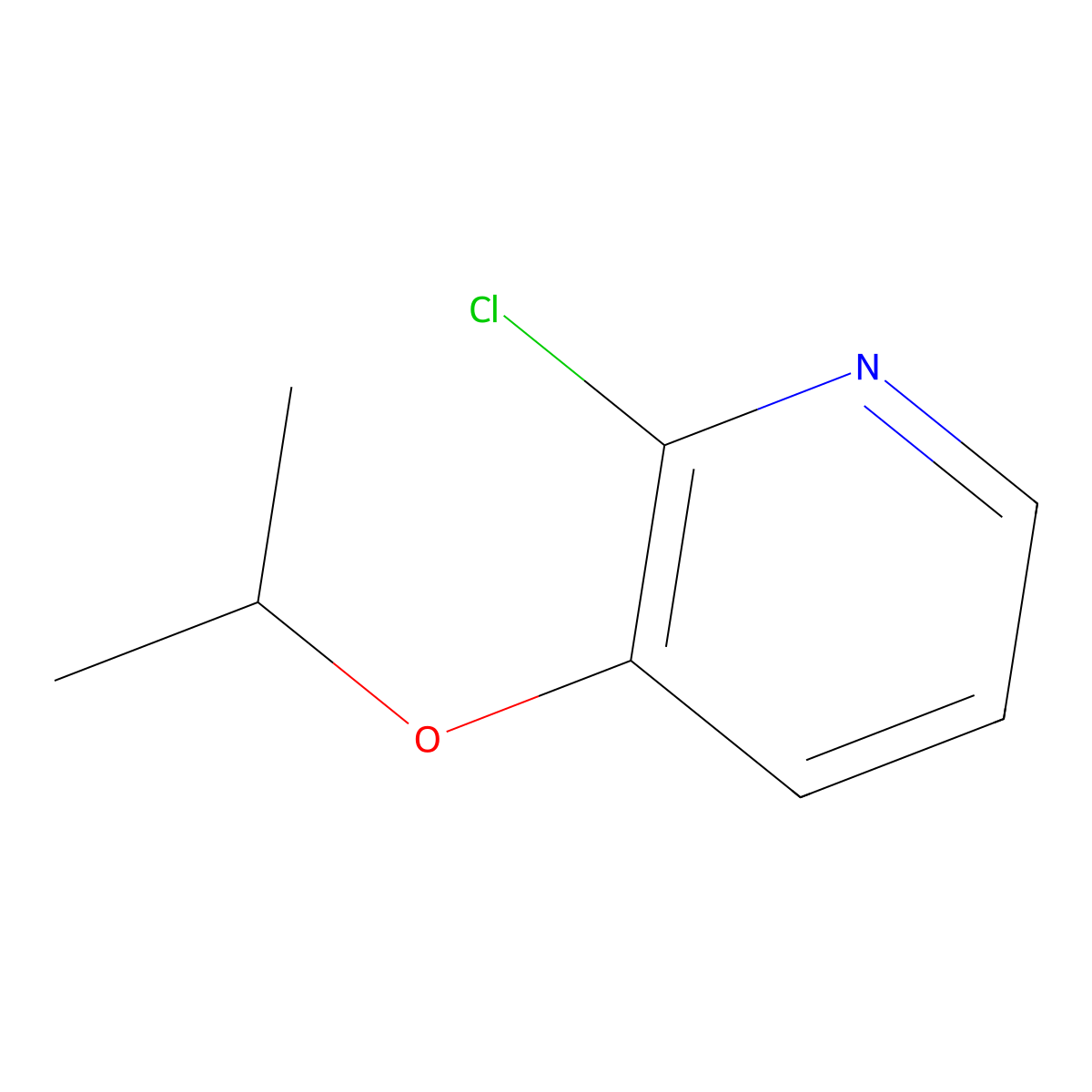 2-Chloro-3-isopropoxypyridine molecular structure, CAS 1105190-61-1