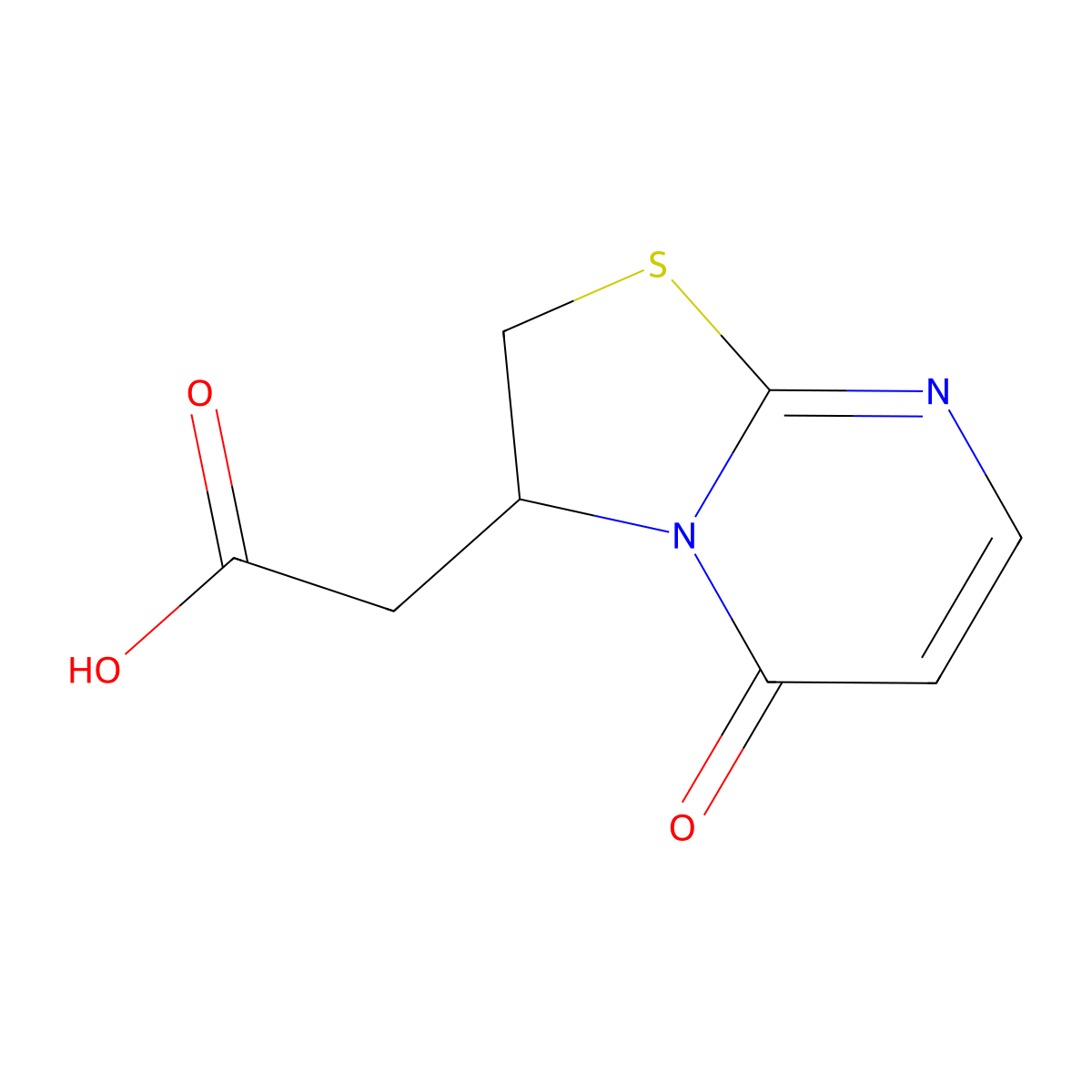 (5-Oxo-2,3-dihydro-5H-[1,3]thiazolo[3,2-a]pyrimidin-3-yl)acetic acid molecular structure, CAS 1105190-66-6