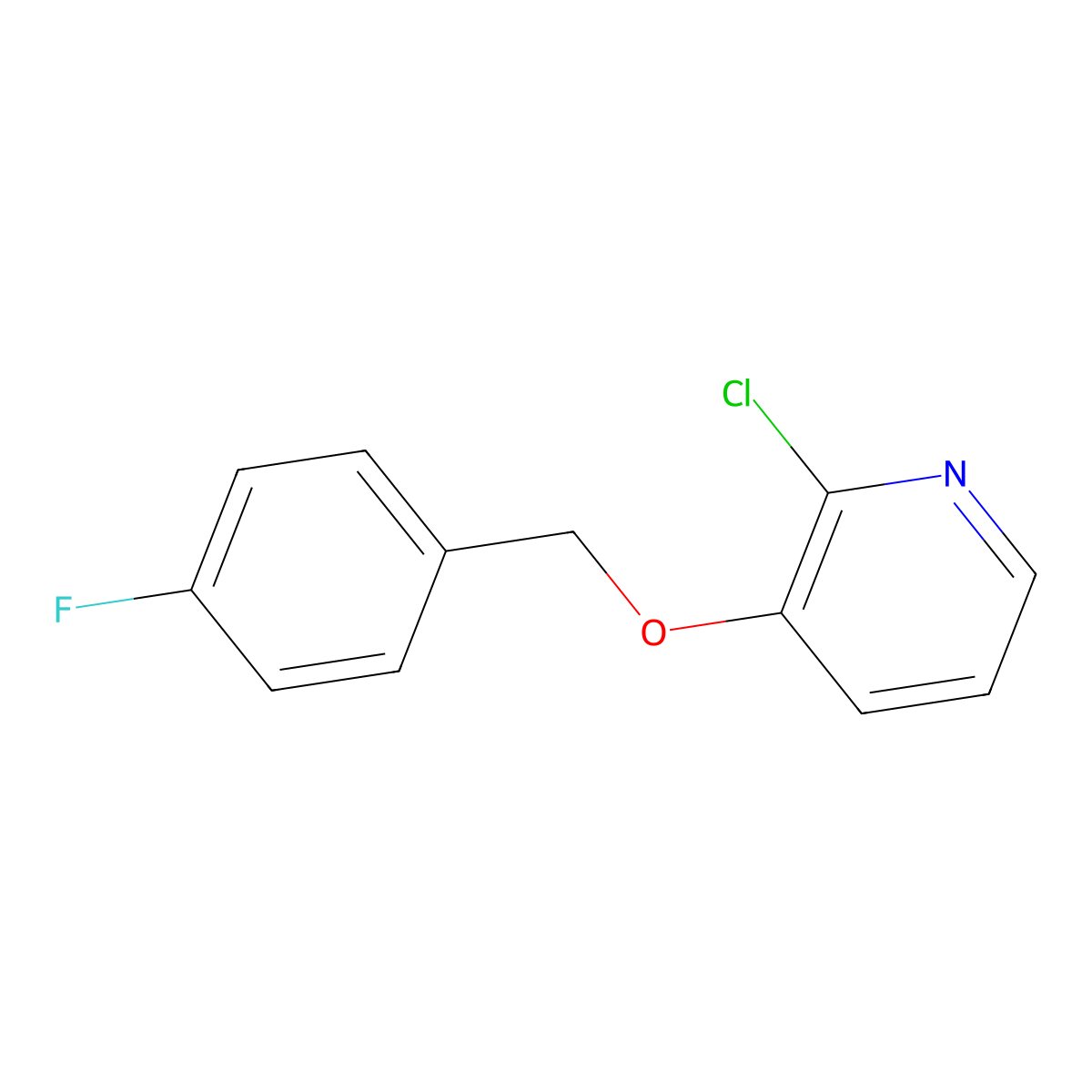 2-Chloro-3-[(4-fluorobenzyl)oxy]pyridine molecular structure, CAS 1105190-73-5