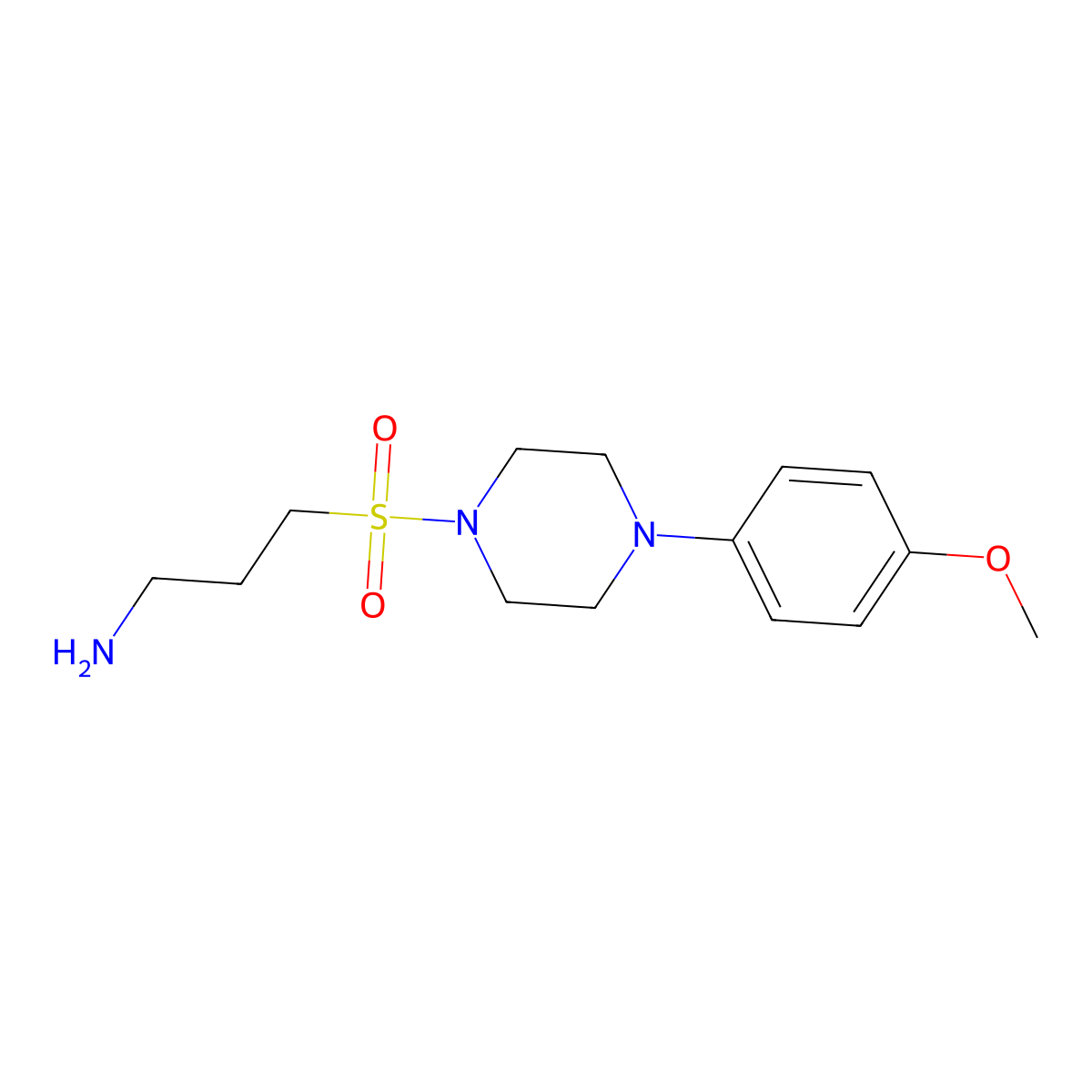 3-{[4-(4-Methoxyphenyl)piperazin-1-yl]sulfonyl}propan-1-amine molecular structure, CAS 1105190-76-8
