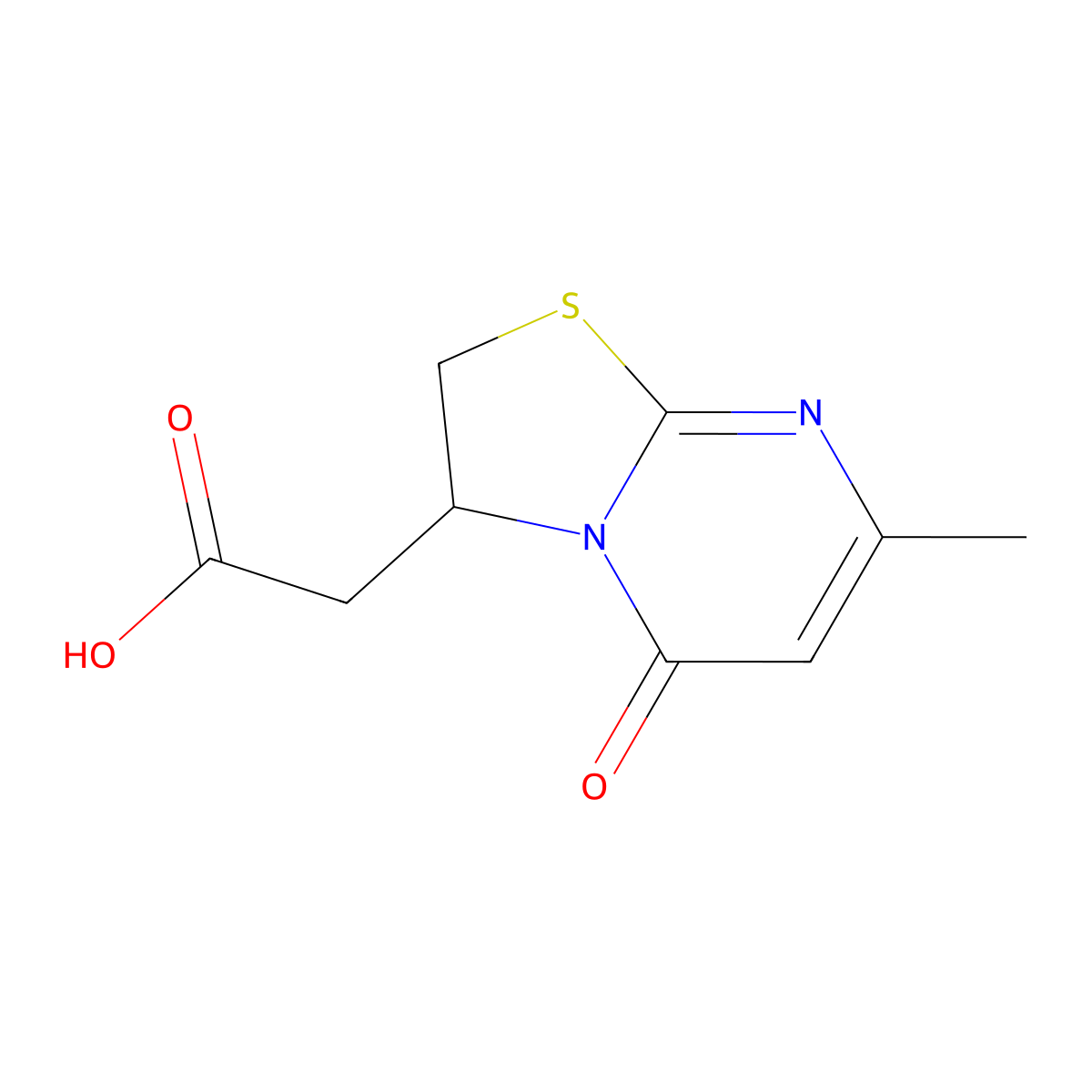 (7-Methyl-5-oxo-2,3-dihydro-5H-[1,3]thiazolo[3,2-a]pyrimidin-3-yl)acetic acid molecular structure, CAS 1105190-78-0
