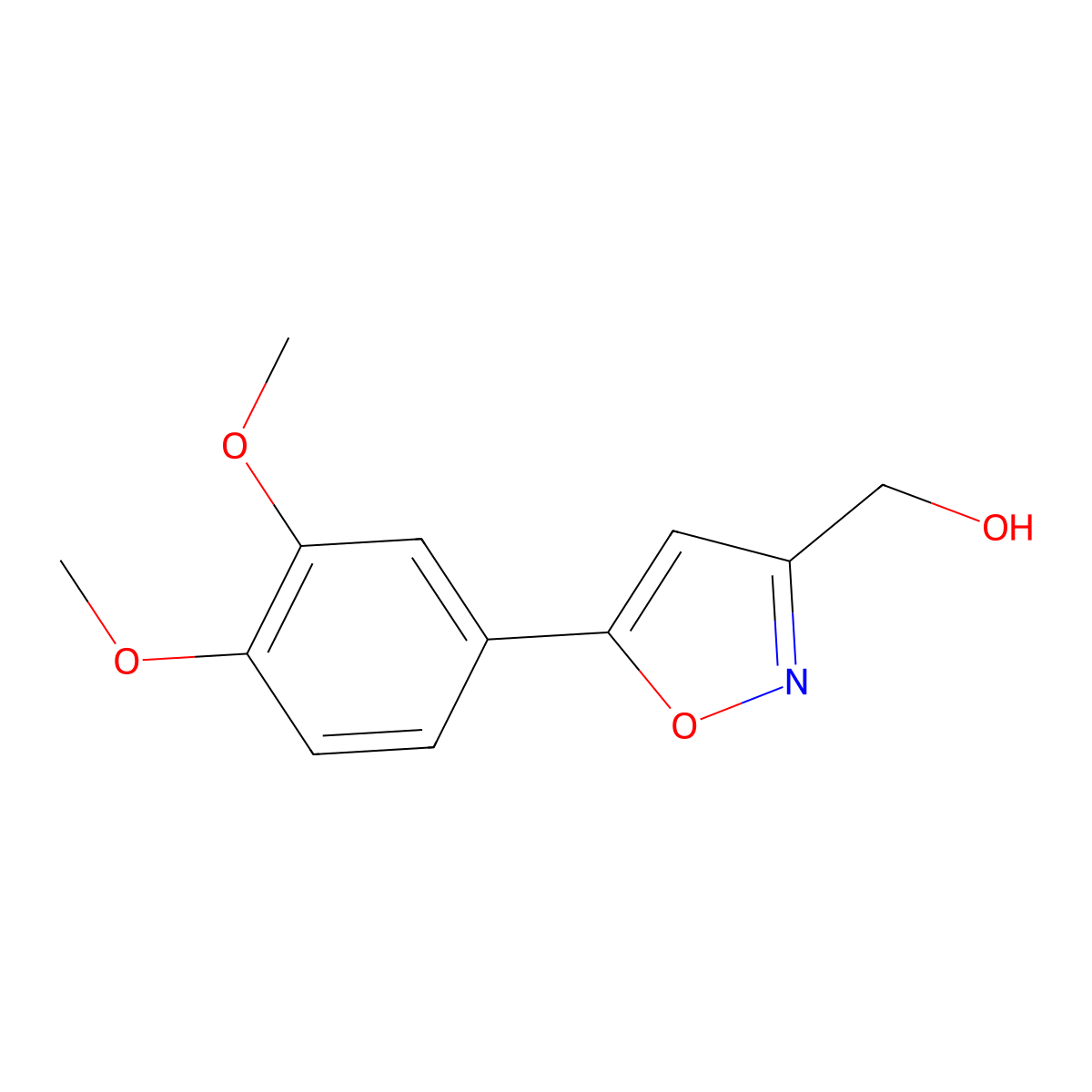 [5-(3,4-Dimethoxyphenyl)isoxazol-3-yl]methanol molecular structure, CAS 1105191-08-9
