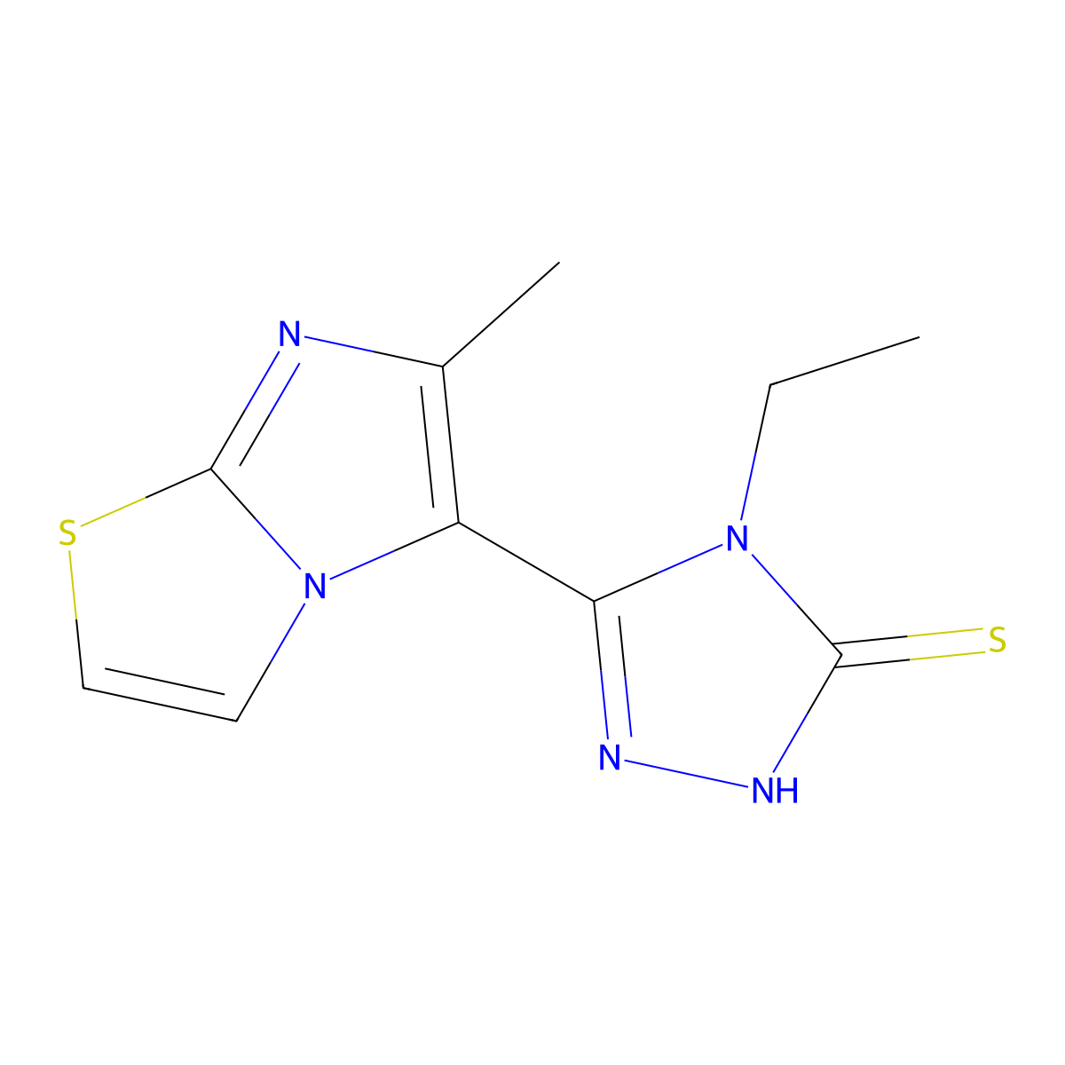 4-ethyl-5-(6-methylimidazo[2,1-b][1,3]thiazol-5-yl)-4H-1,2,4-triazole-3-thiol molecular structure, CAS 1105191-31-8