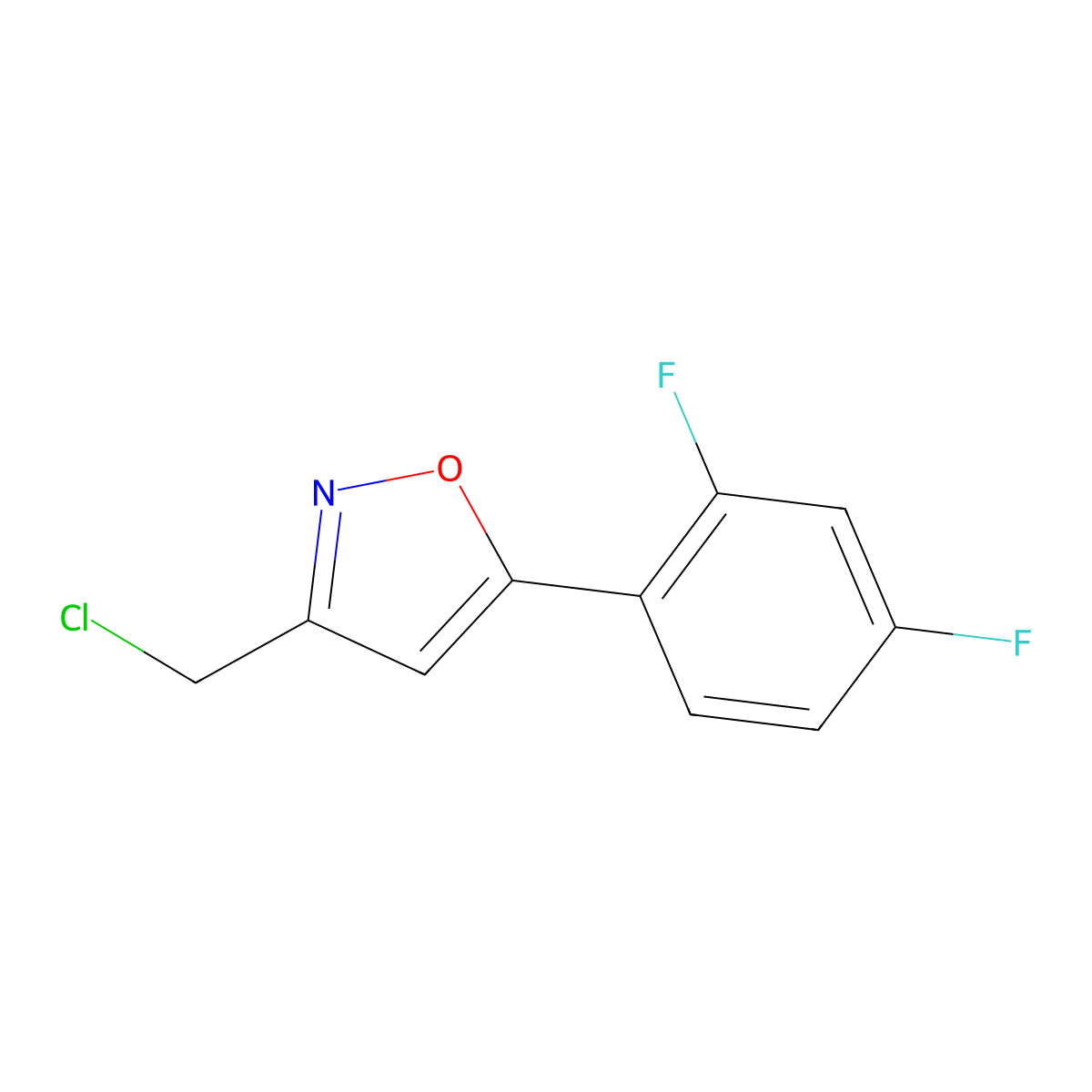 3-(Chloromethyl)-5-(2,4-difluorophenyl)isoxazole molecular structure, CAS 1105191-34-1