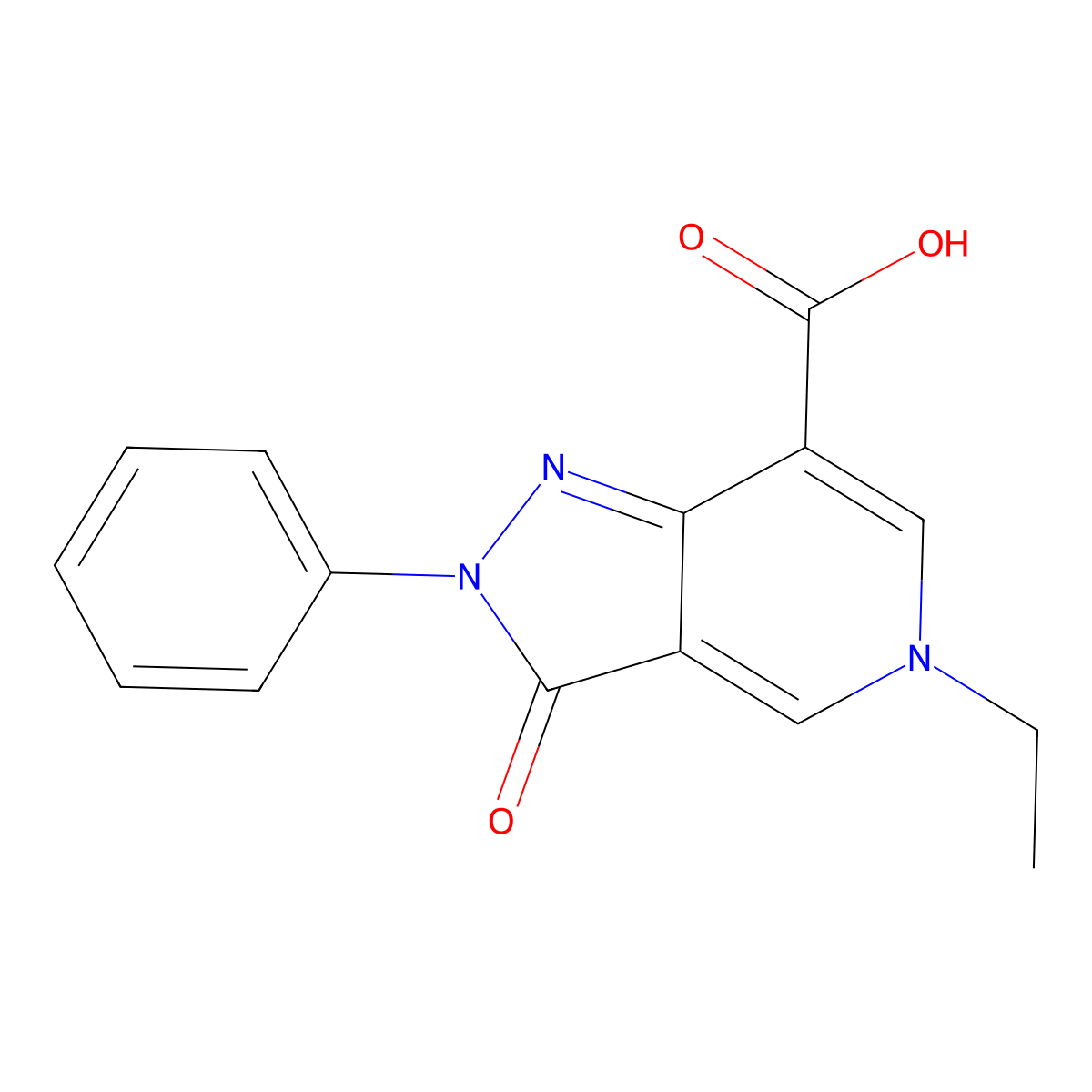 5-ethyl-3-oxo-2-phenyl-3,5-dihydro-2H-pyrazolo[4,3-c]pyridine-7-carboxylic acid molecular structure, CAS 1105191-42-1