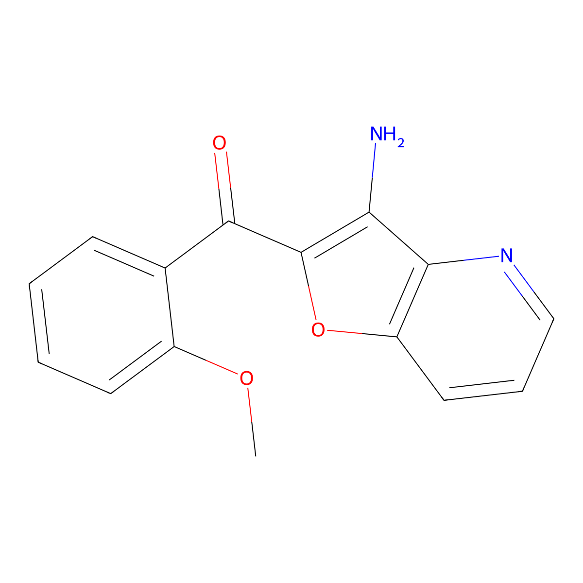 (3-Aminofuro[3,2-b]pyridin-2-yl)(2-methoxyphenyl)methanone molecular structure, CAS 1105191-45-4