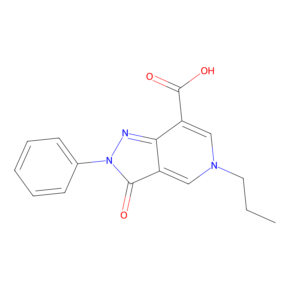 3-oxo-2-phenyl-5-propyl-3,5-dihydro-2H-pyrazolo[4,3-c]pyridine-7-carboxylic acid molecular structure, CAS 1105191-47-6