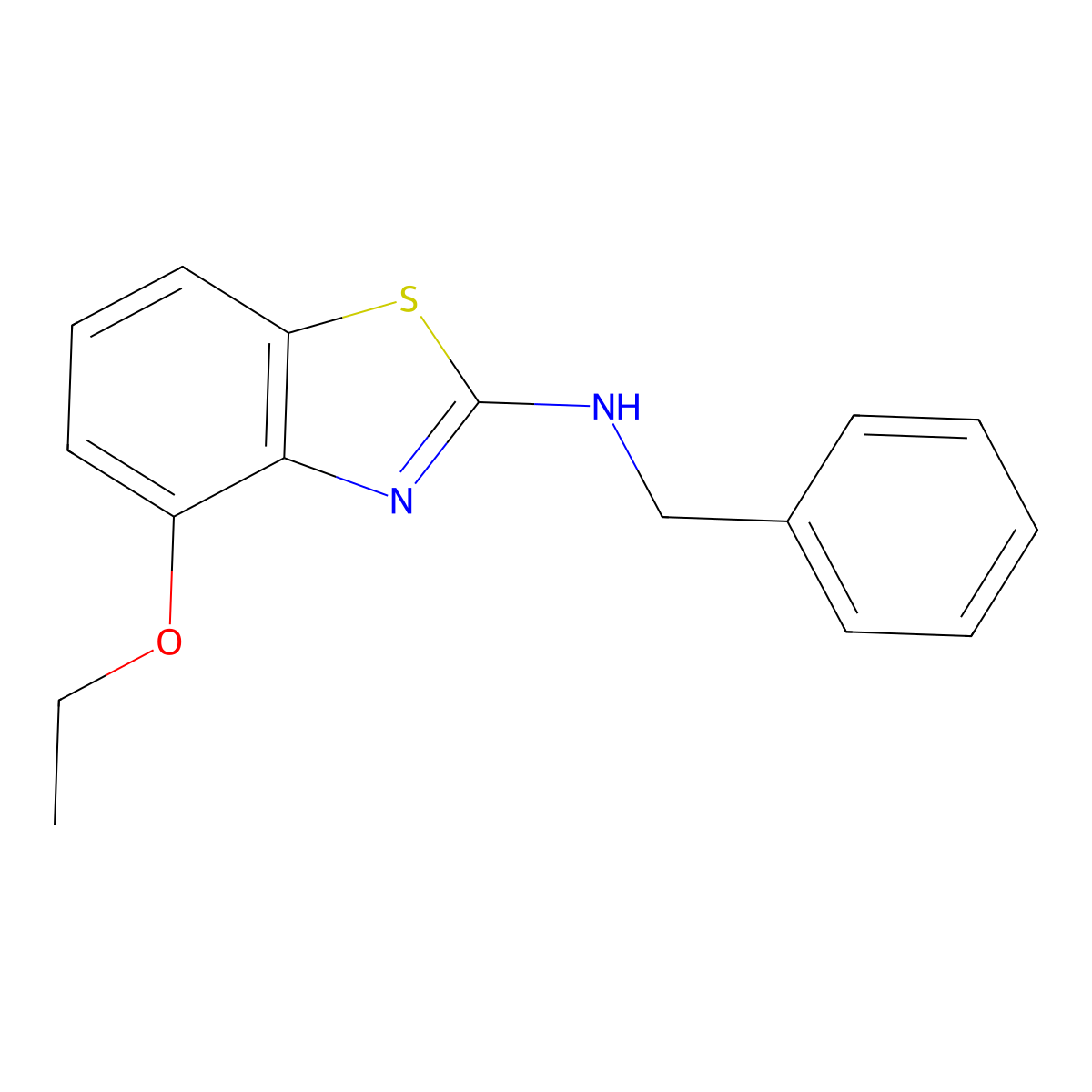 N-benzyl-4-ethoxy-1,3-benzothiazol-2-amine molecular structure, CAS 1105191-51-2