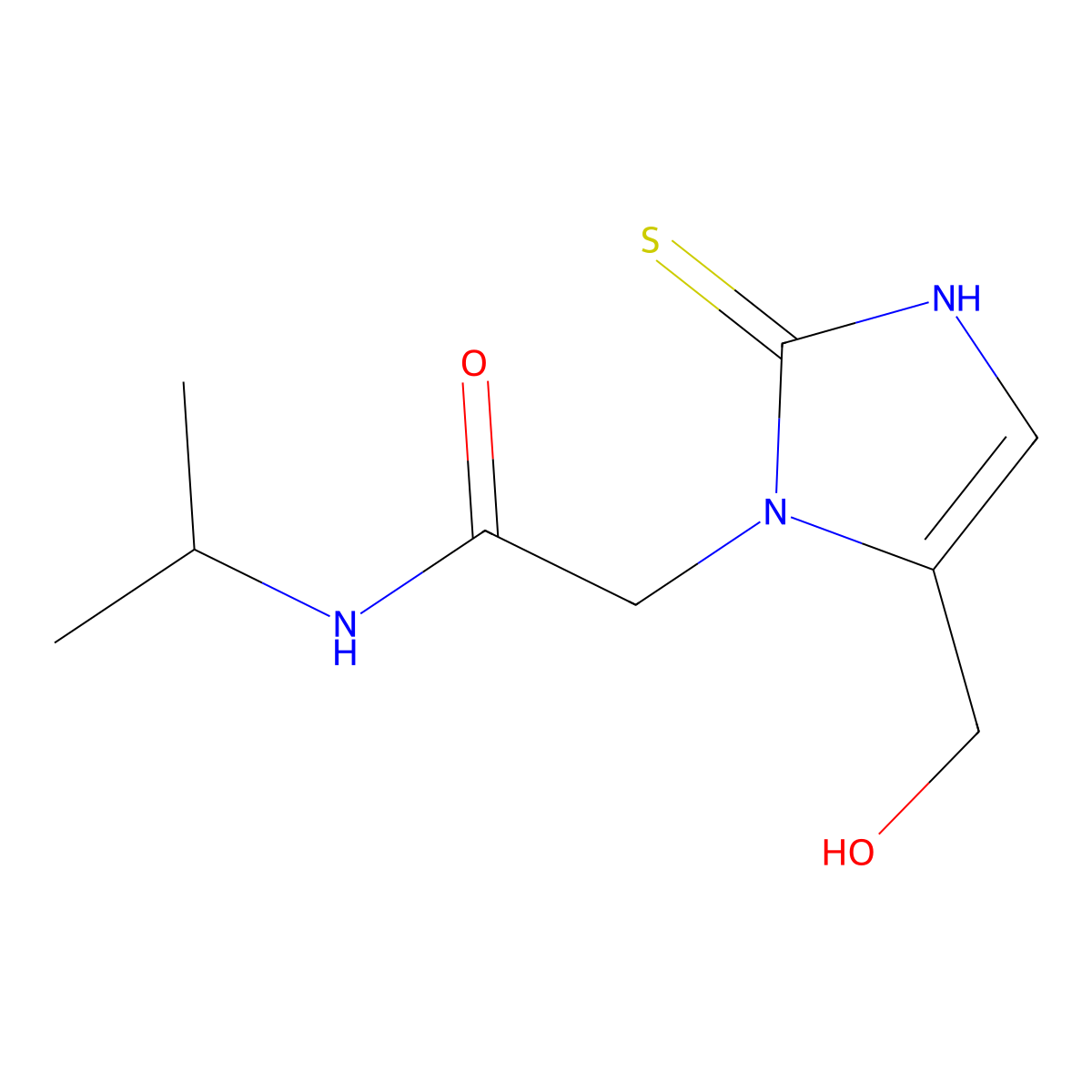 2-[5-(hydroxymethyl)-2-mercapto-1H-imidazol-1-yl]-N-isopropylacetamide molecular structure, CAS 1105191-55-6