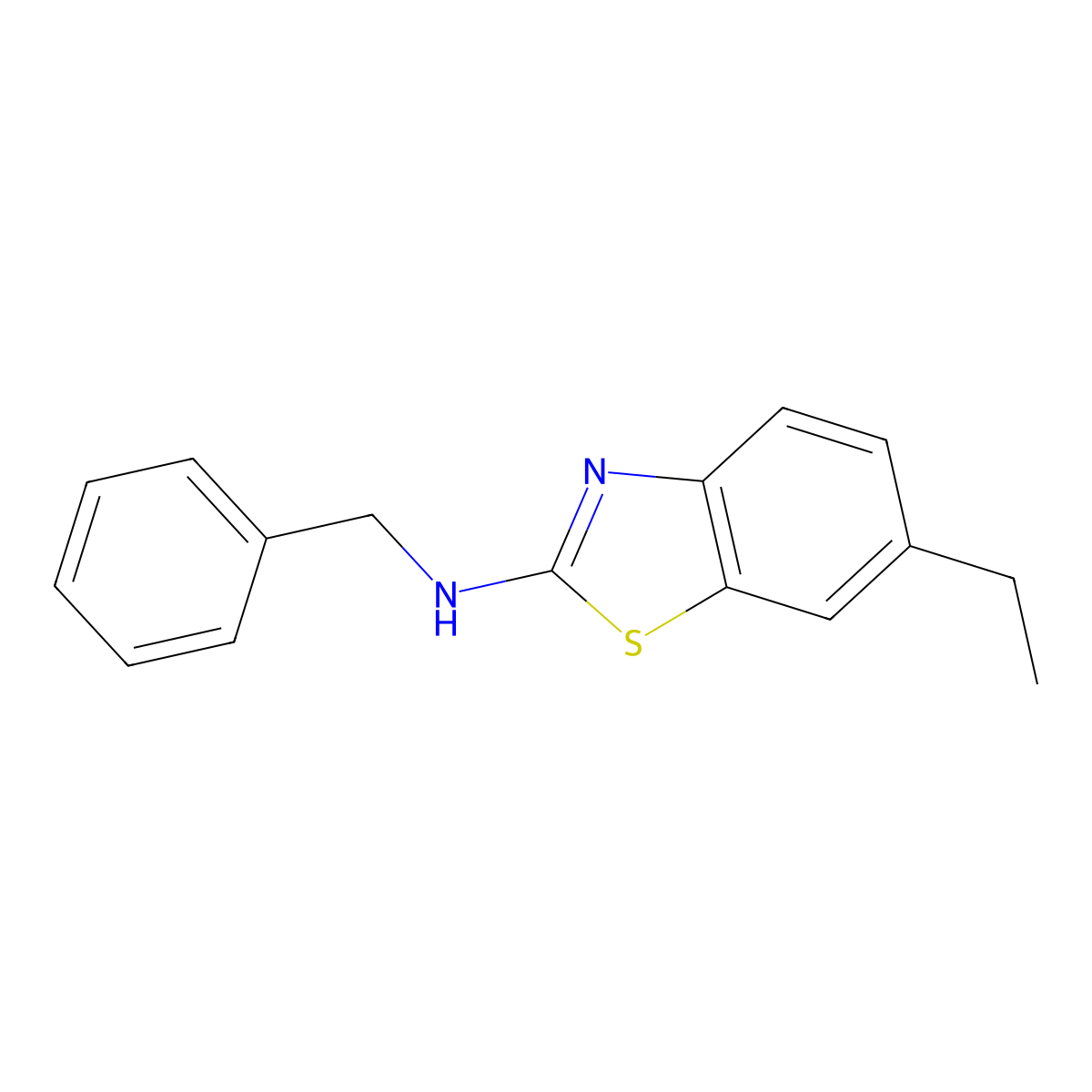 N-benzyl-6-ethyl-1,3-benzothiazol-2-amine molecular structure, CAS 1105191-56-7