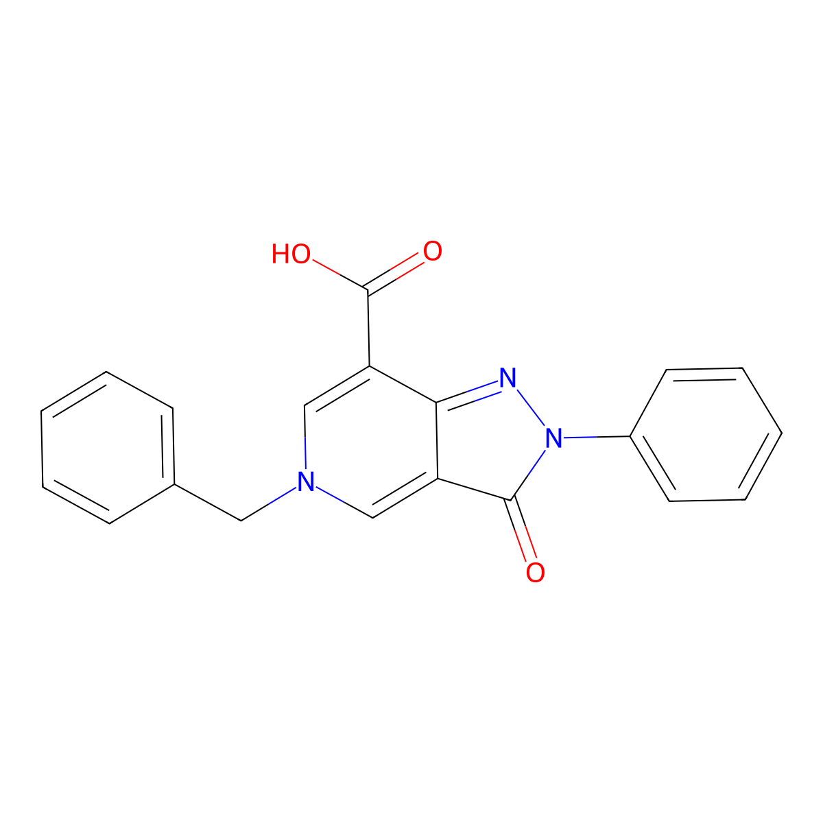 5-benzyl-3-oxo-2-phenyl-3,5-dihydro-2H-pyrazolo[4,3-c]pyridine-7-carboxylic acid molecular structure, CAS 1105191-62-5
