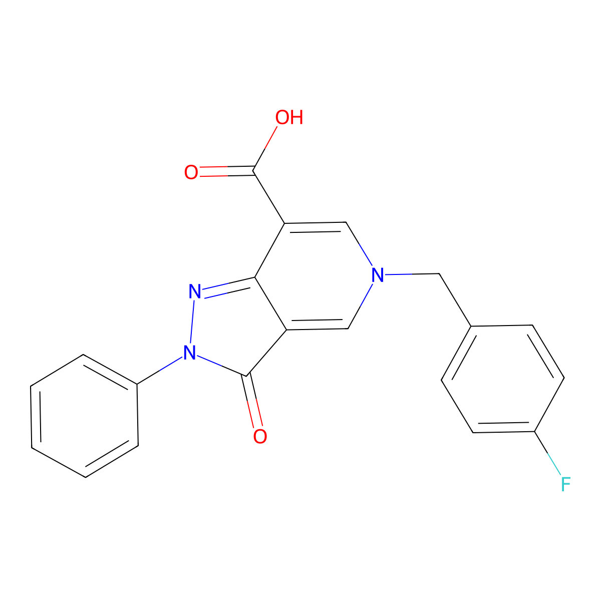 5-[(4-Fluorophenyl)methyl]-3-oxo-2-phenylpyrazolo[4,3-c]pyridine-7-carboxylic acid molecular structure, CAS 1105191-67-0