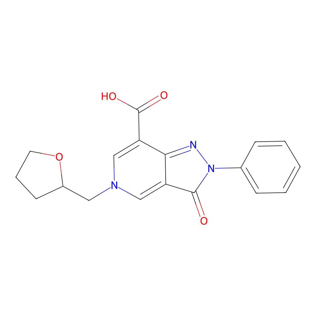 3-Oxo-5-(oxolan-2-ylmethyl)-2-phenylpyrazolo[4,3-c]pyridine-7-carboxylic acid molecular structure, CAS 1105191-72-7