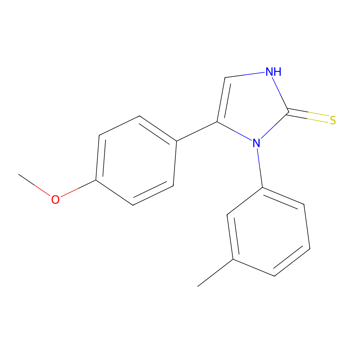 5-(4-methoxyphenyl)-1-(3-methylphenyl)-1H-imidazole-2-thiol molecular structure, CAS 1105191-79-4