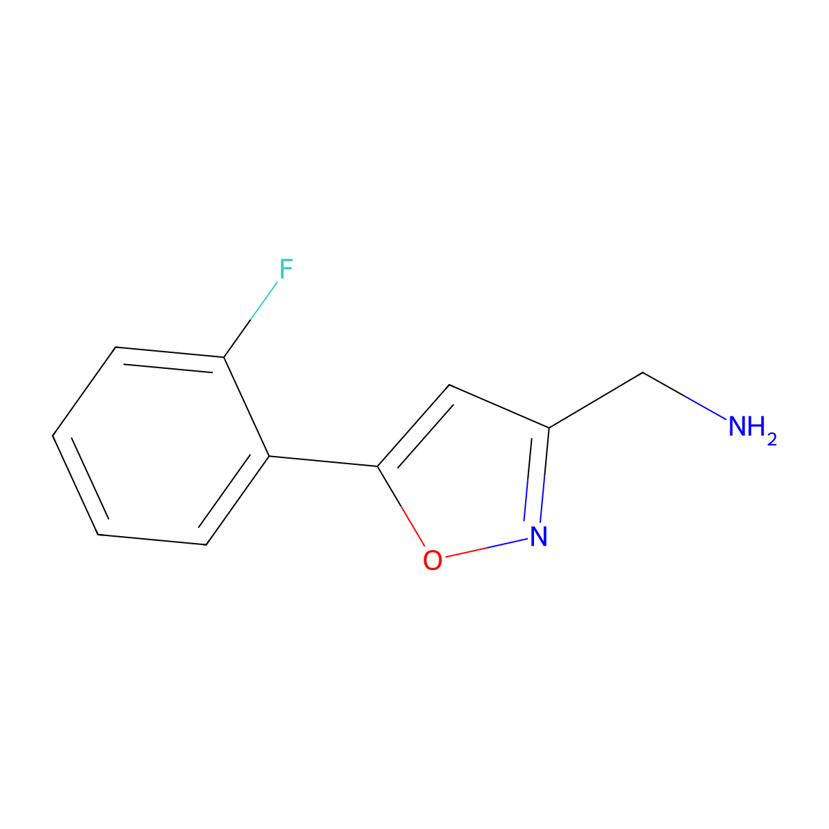[5-(2-Fluorophenyl)-1,2-oxazol-3-yl]methanamine molecular structure, CAS 1105191-86-3