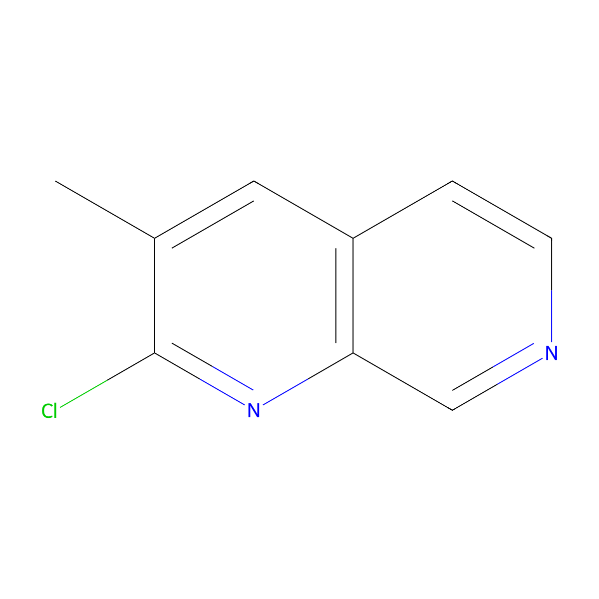2-Chloro-3-methyl-1,7-naphthyridine molecular structure, CAS 1105191-93-2